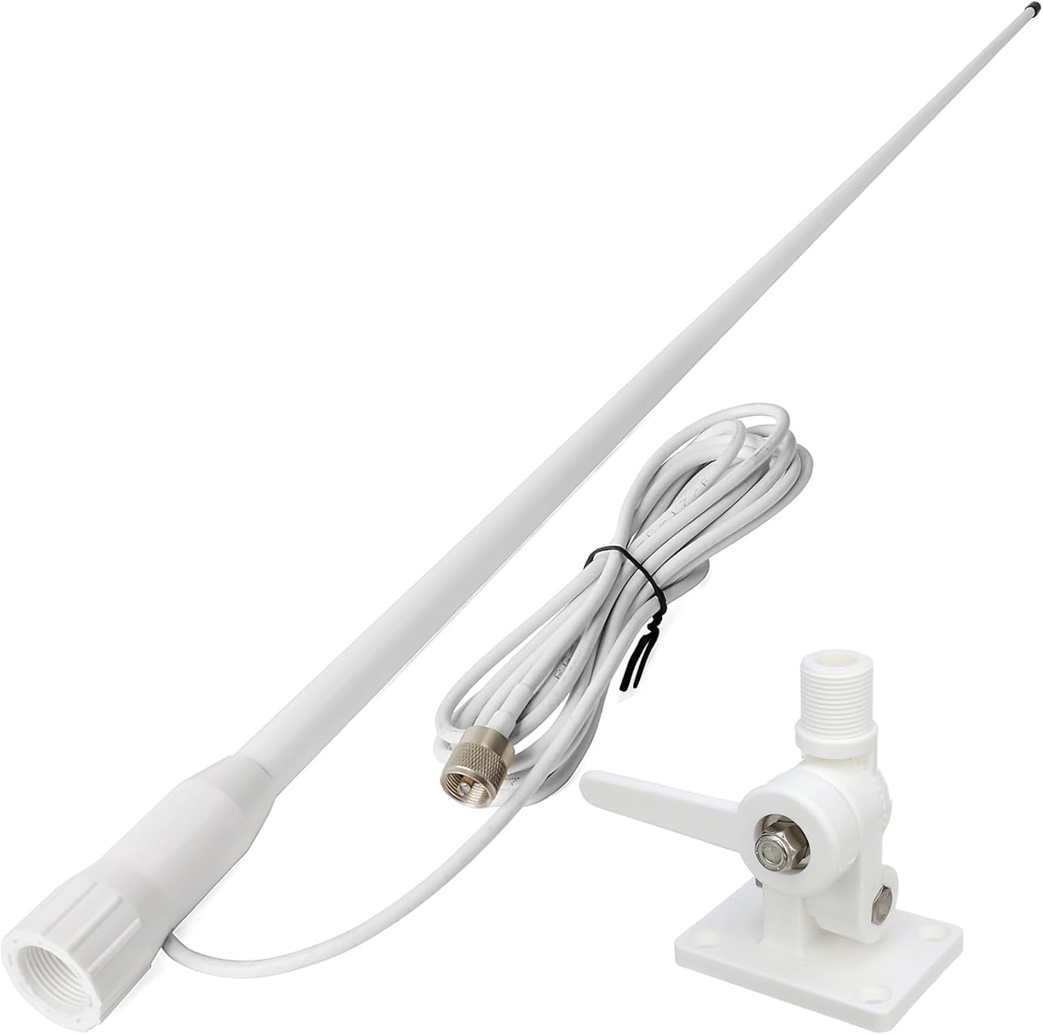 VHF Marine Antenna 3Dbi PL259 NOAA Weather 156-163Mhz W/Ratchet Mount VHF Marine Antenna 3Dbi PL259 NOAA Weather 156-163Mhz W/Ratchet Mount