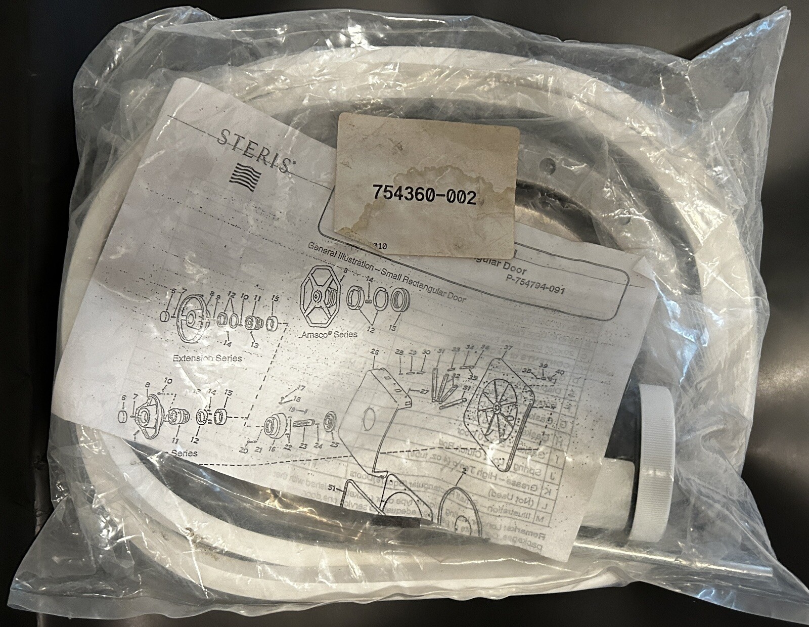 New 16 X 16 Inch Sterilizer Door Seal Gasket Kit  Part # 754360-002