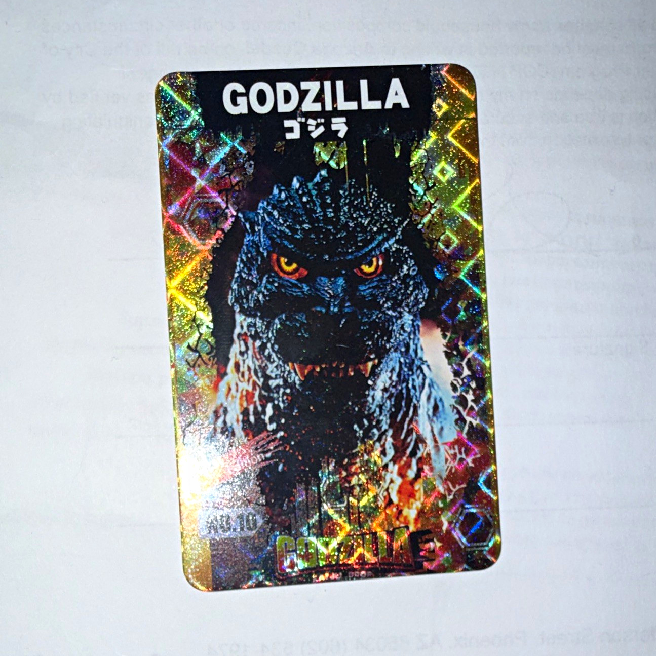 Round 1 Godzilla Kaiju Drop Holographic Japanese Non-Sport Trading Card GODZILLA Round 1 Godzilla Kaiju Drop Holographic Japanese Non-Sport Trading Card GODZILLA