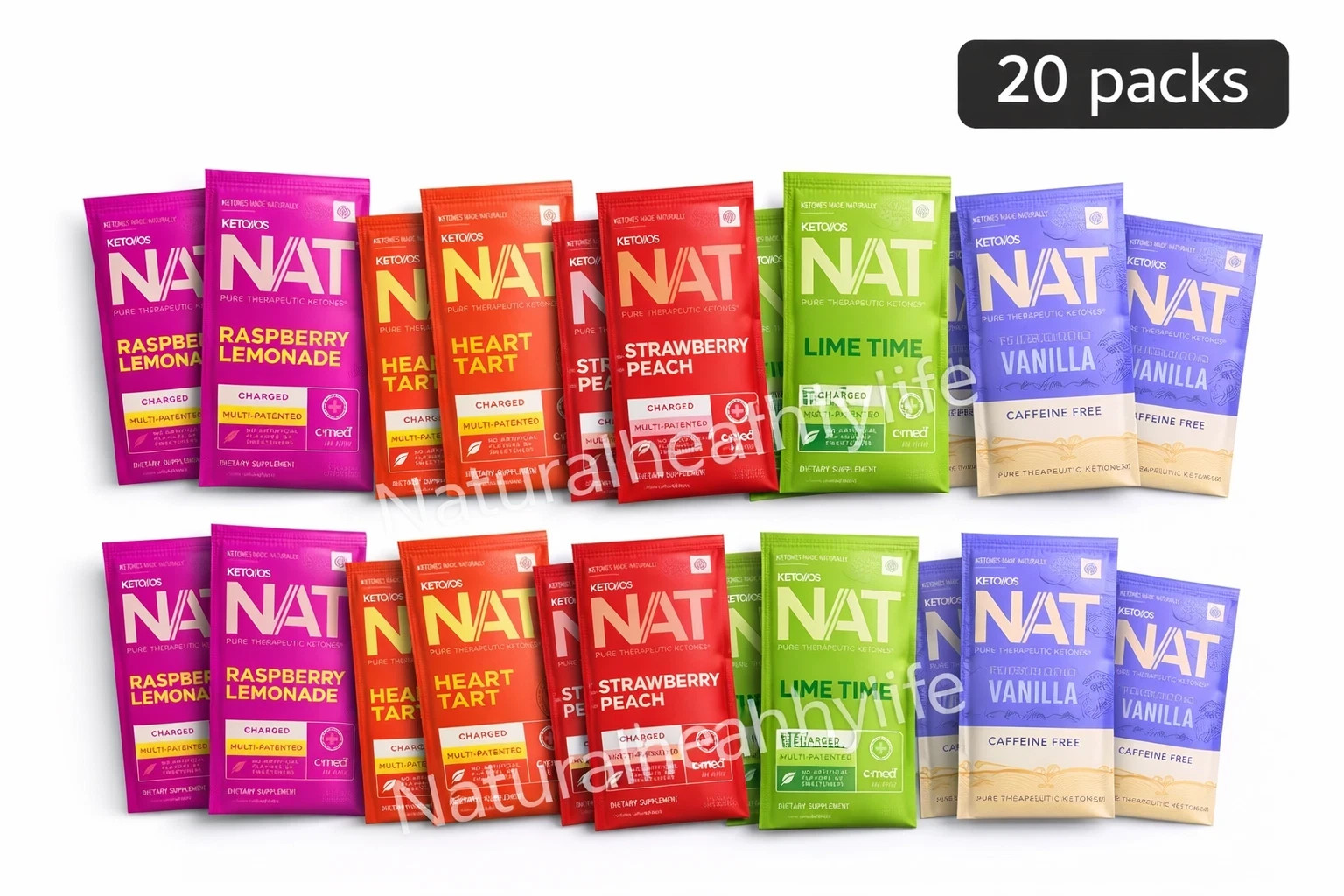 Pruvit KETONES Keto OS NAT 20 Packs Charged /Free Shipping /Exp 2027+