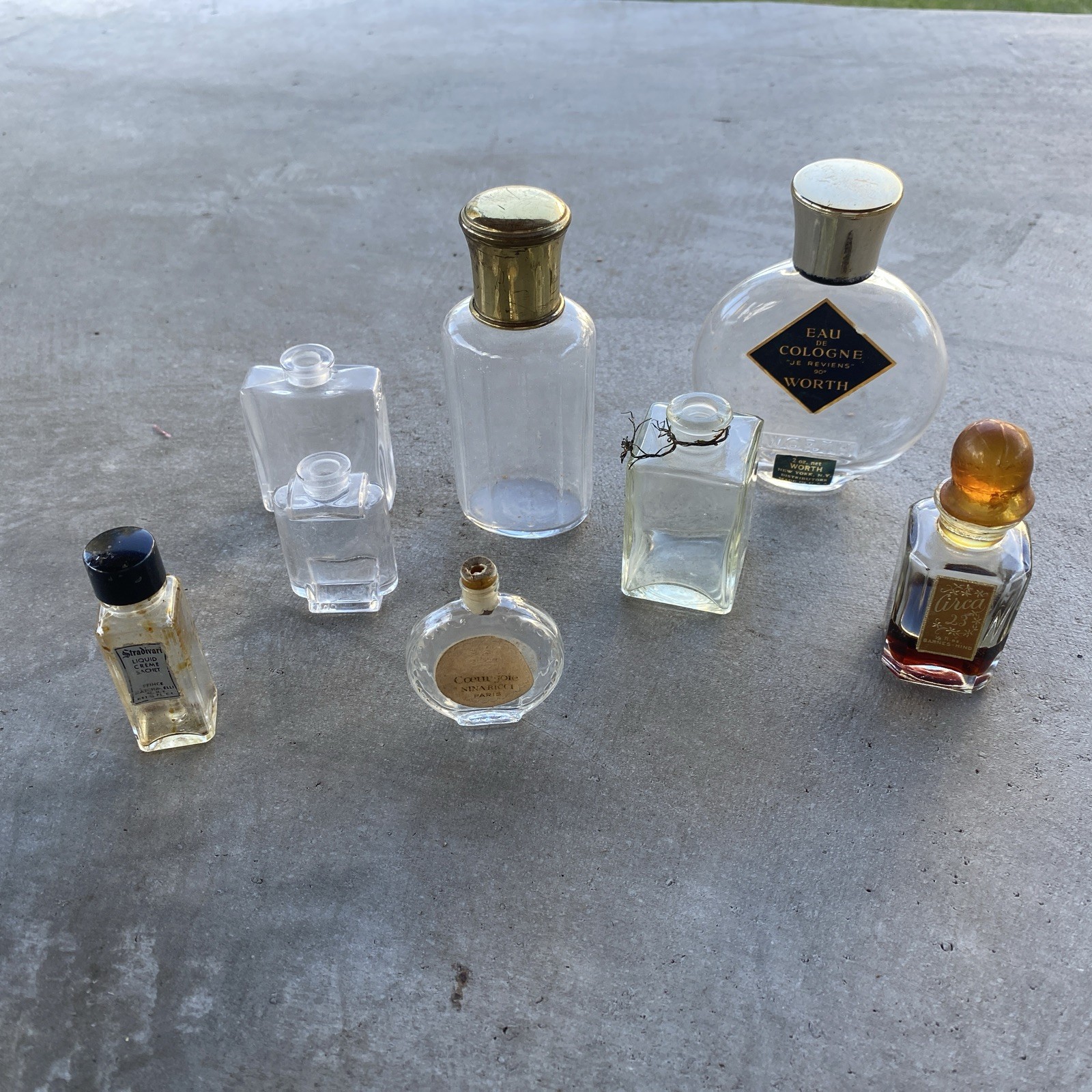Unique Vintage Perfume Bottles Empty Lot Of 8 Unique Vintage Perfume Bottles Empty Lot Of 8