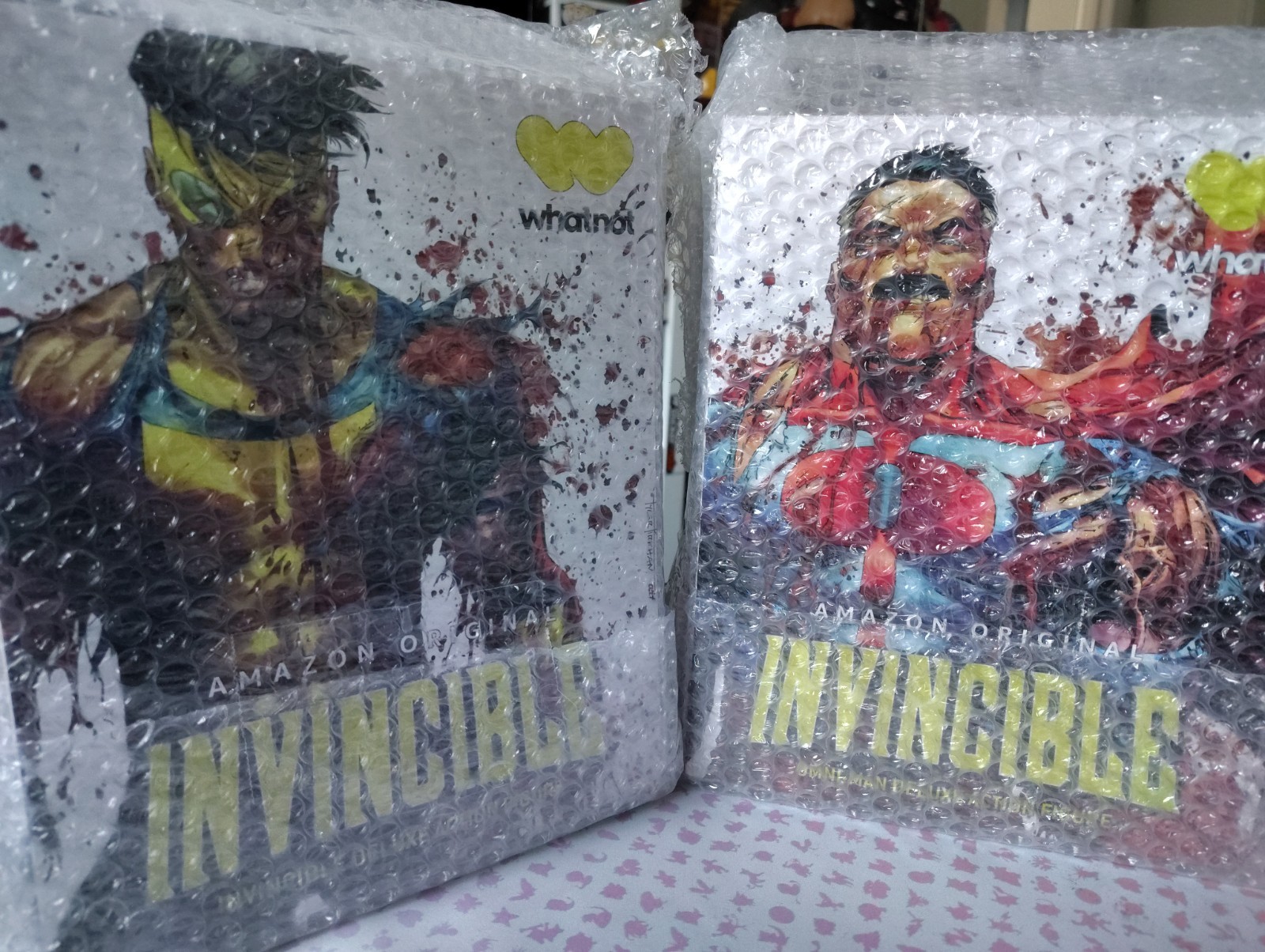 Invincible & Omni-Man Action Figure Set Tyler Kirkham Battle Damage Whatnot