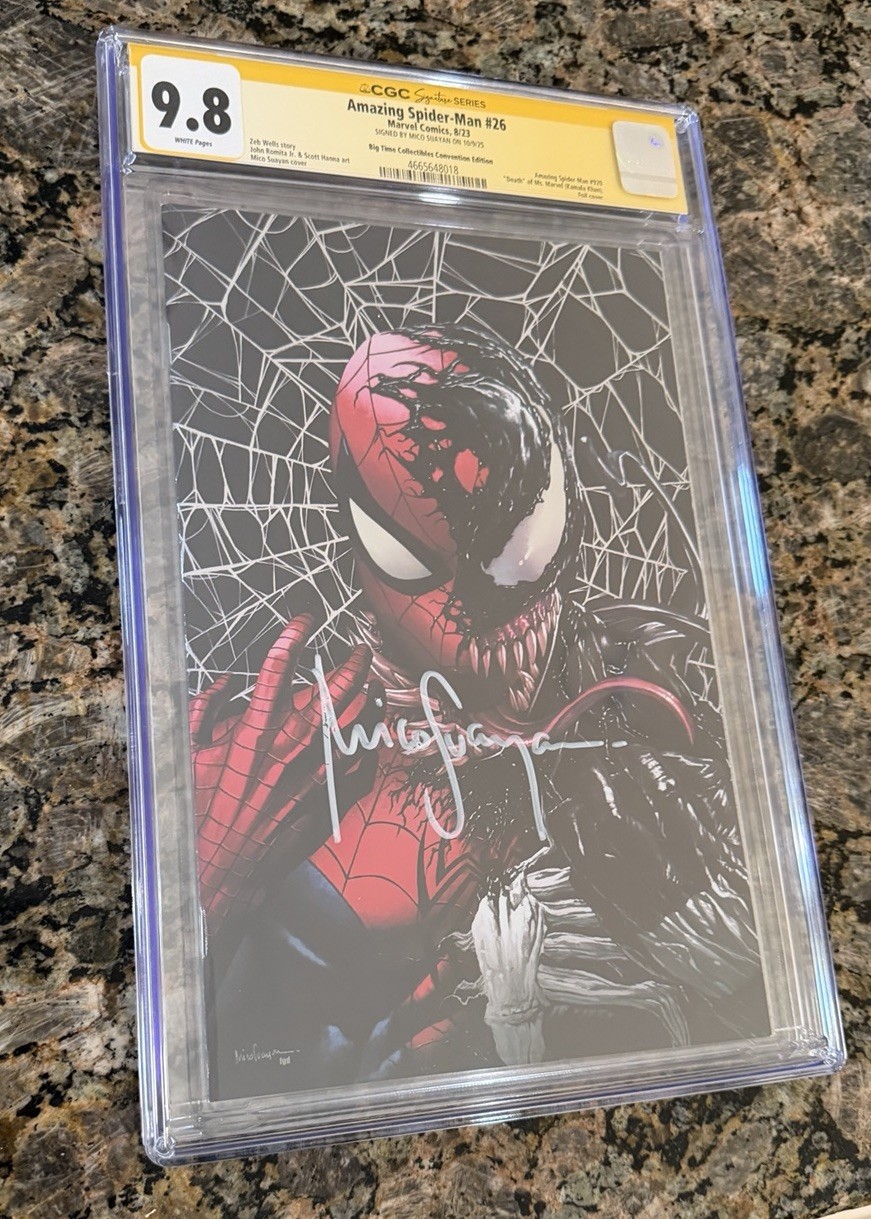 Amazing Spider-Man 26: CGC 9.8 Suayan BTC Virgin Foil - SS Mico Suayan -2023