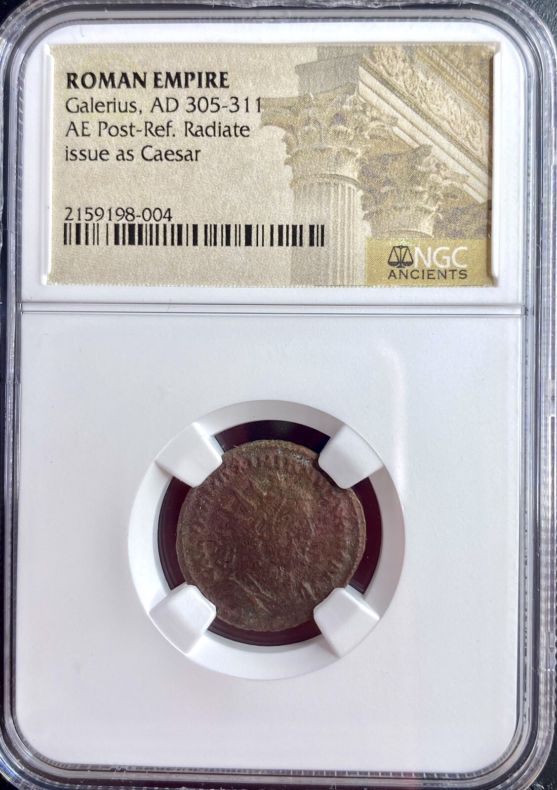 Emperor Galerius 305-311 AD Caesar Concordia NGC Certified Ancient Roman Coin