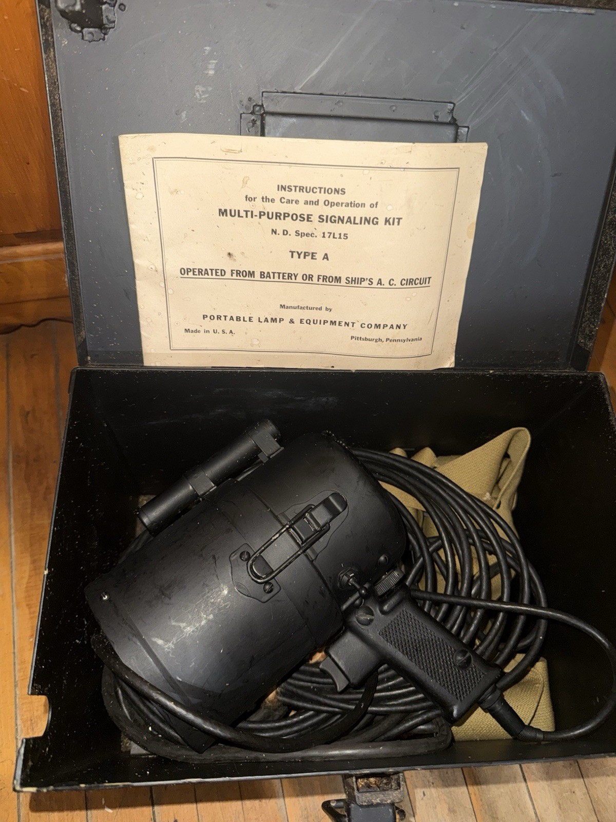 Post WW2 Era Navy Portable Multipurpose Signal Light Set USN USGI 🇺🇸
