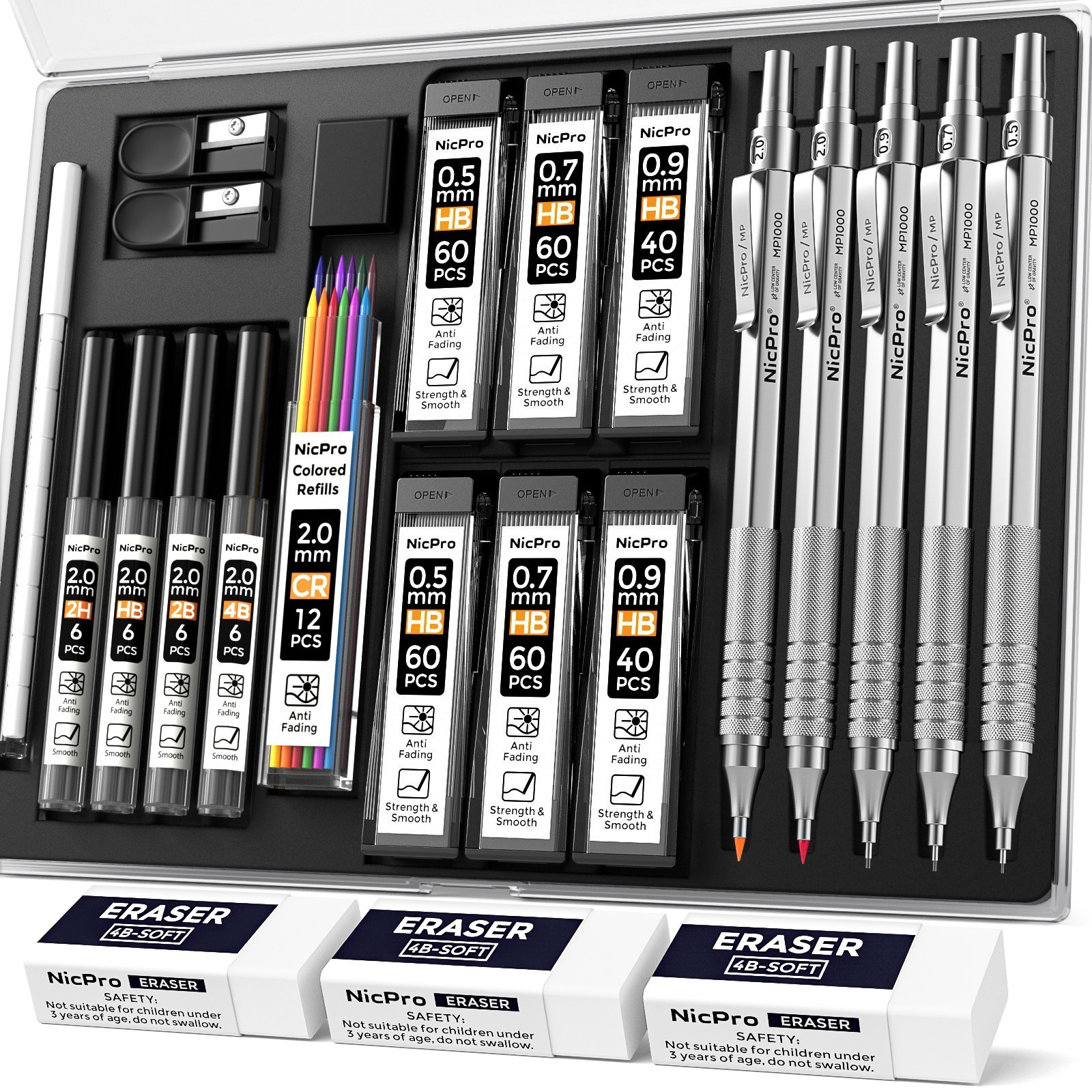 Nicpro 22PCS Metal Mechanical Pencil Set – Art & Drafting