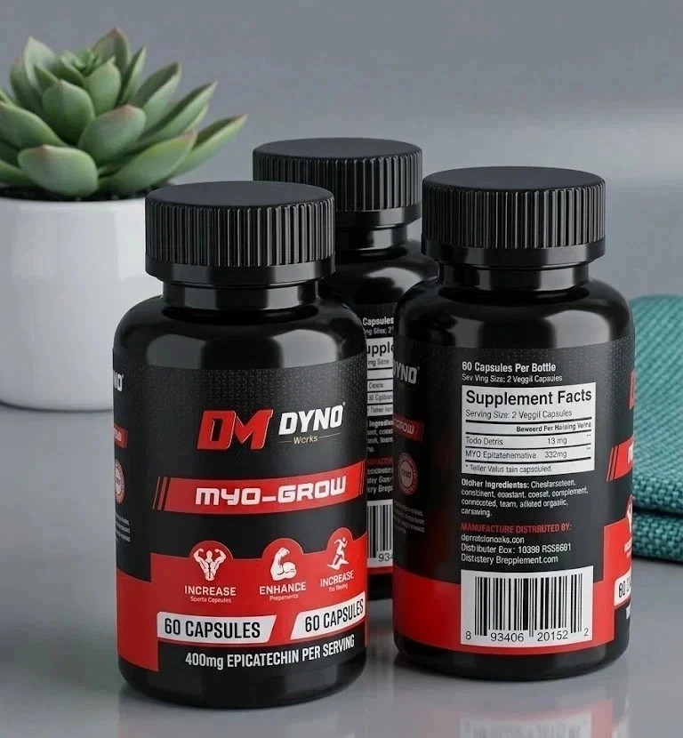 Dyno Myo_grow Muscle | 60 Capsules New | Pack of 3 | 