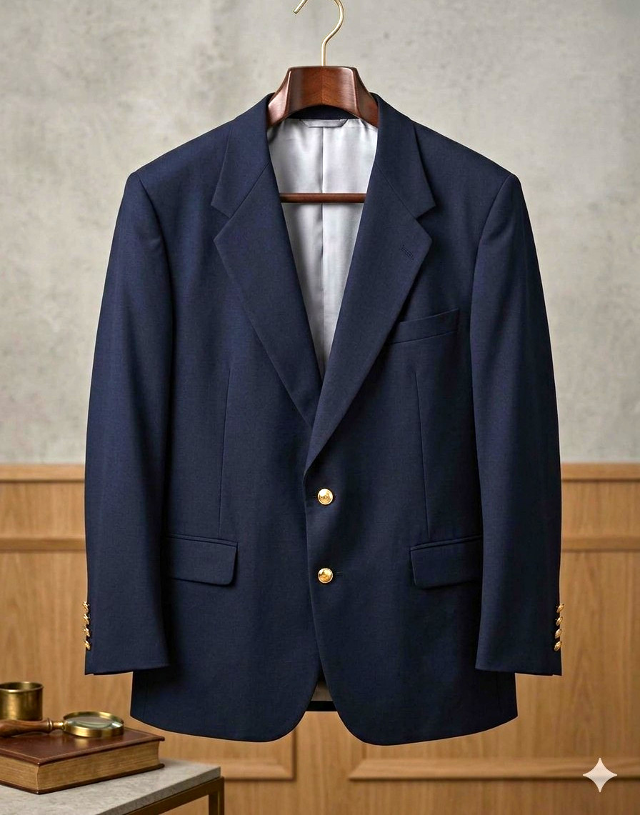 VTG Jack Nicklaus Men’s Blue Solid Single-Breasted 2-Button Notch Blazer 46 46\