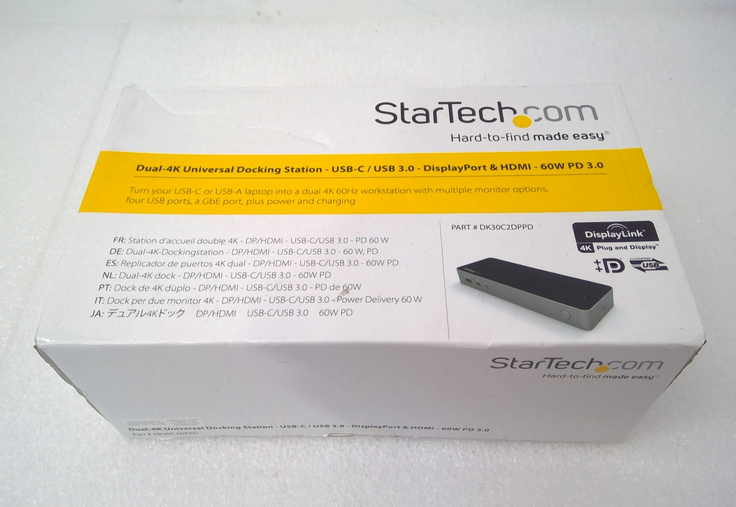New StarTech DK30C2DPPD Hybrid USB-C HDMI Dual 4K 60Hz Dock MacBook Windows 60W
