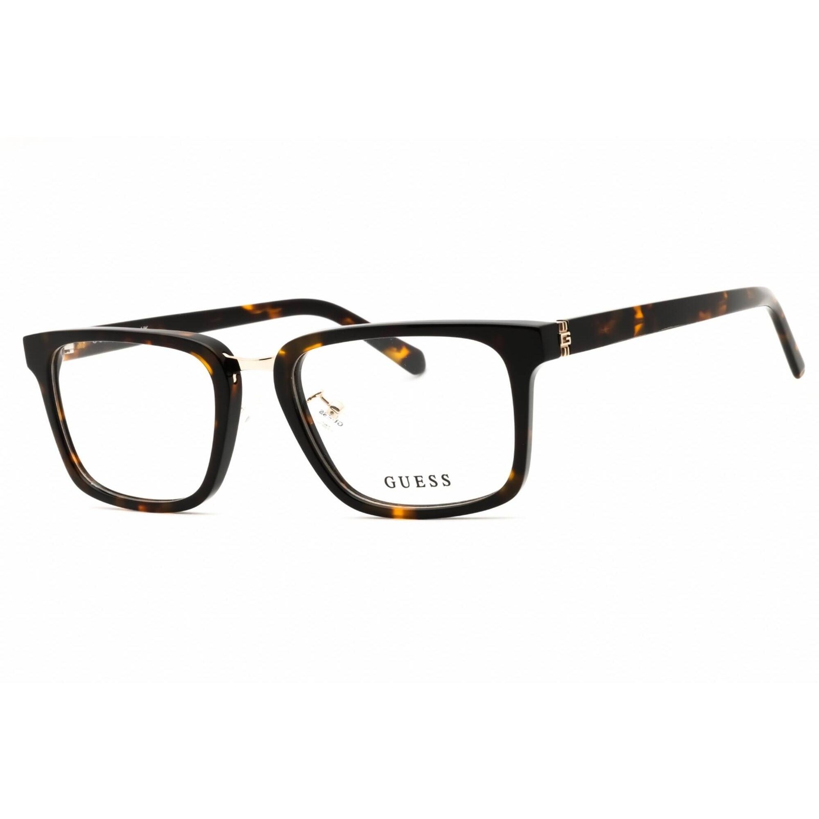 Guess Unisex Eyeglasses Acetate Dark Havana Rectangular Frame GU50088-D 052