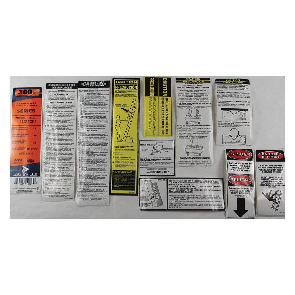 LOUISVILLE LADDER PK-L-3022-XXPT Label Kit 42DV32