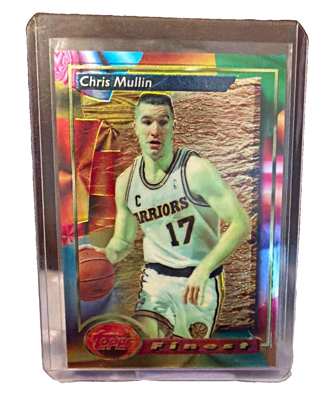 Topps Finest 1993-94 Chris Mullin #176 Golden State Warriors Refractor NBA RARE