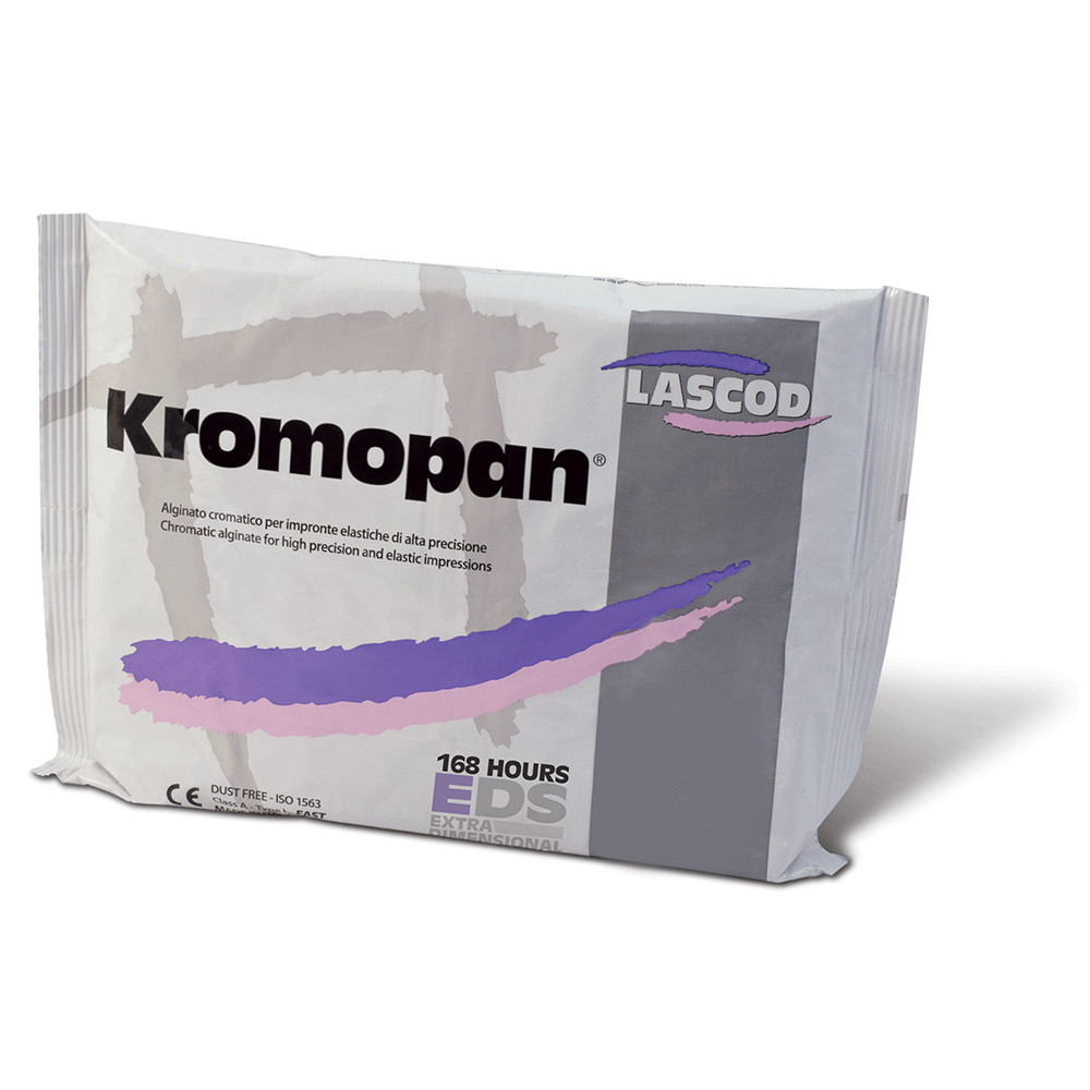 Alginate Kromopan Lascod Dust Free Color Changing 1LB per pouch FastSet TOTAL:10
