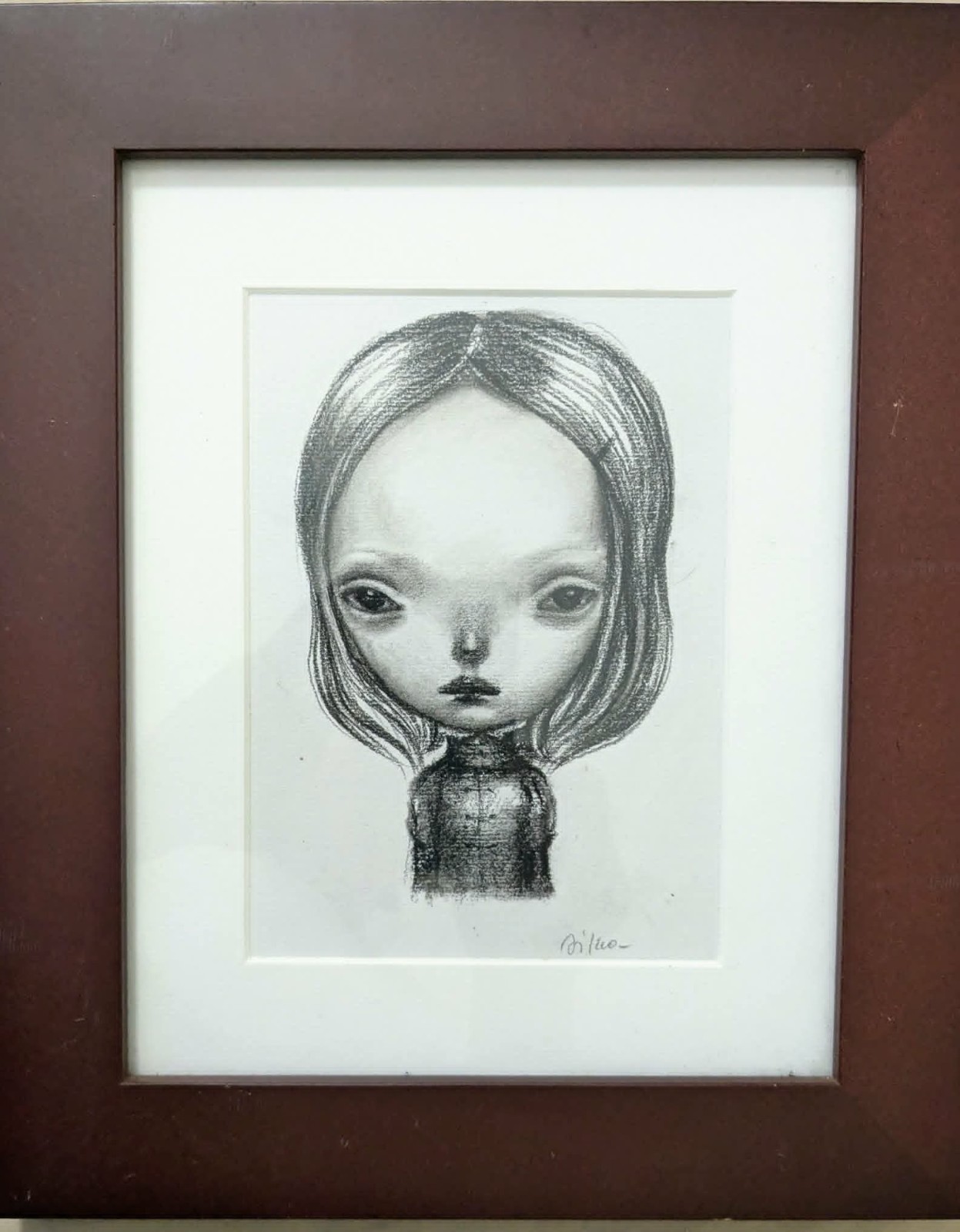 Dilka Bear  (Nassyrova) original small drawing Lowbrow; Pop Surrealism