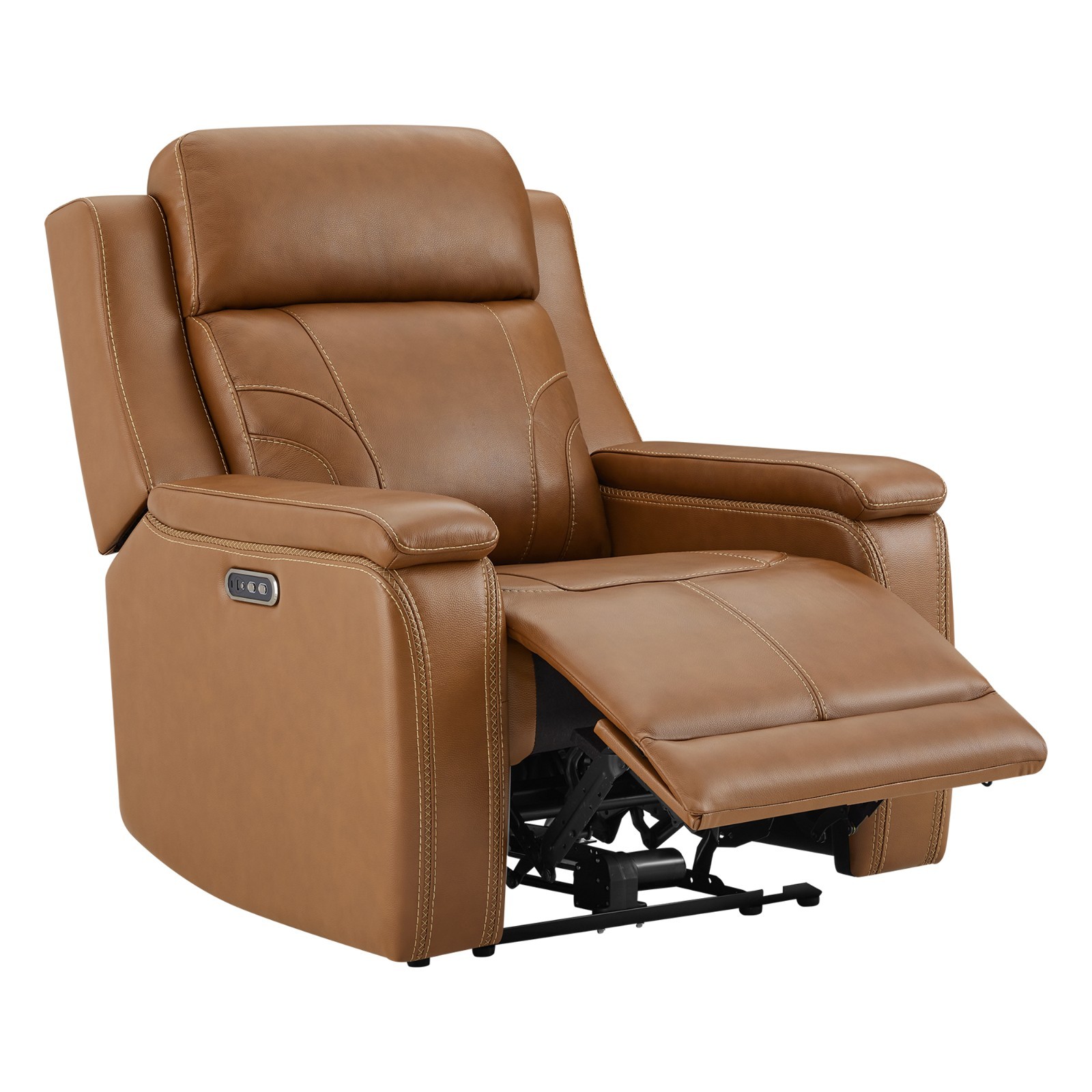 CHITA Genuine Leather Recliner Adjustable Lay flat Recliner Chair with Headrest