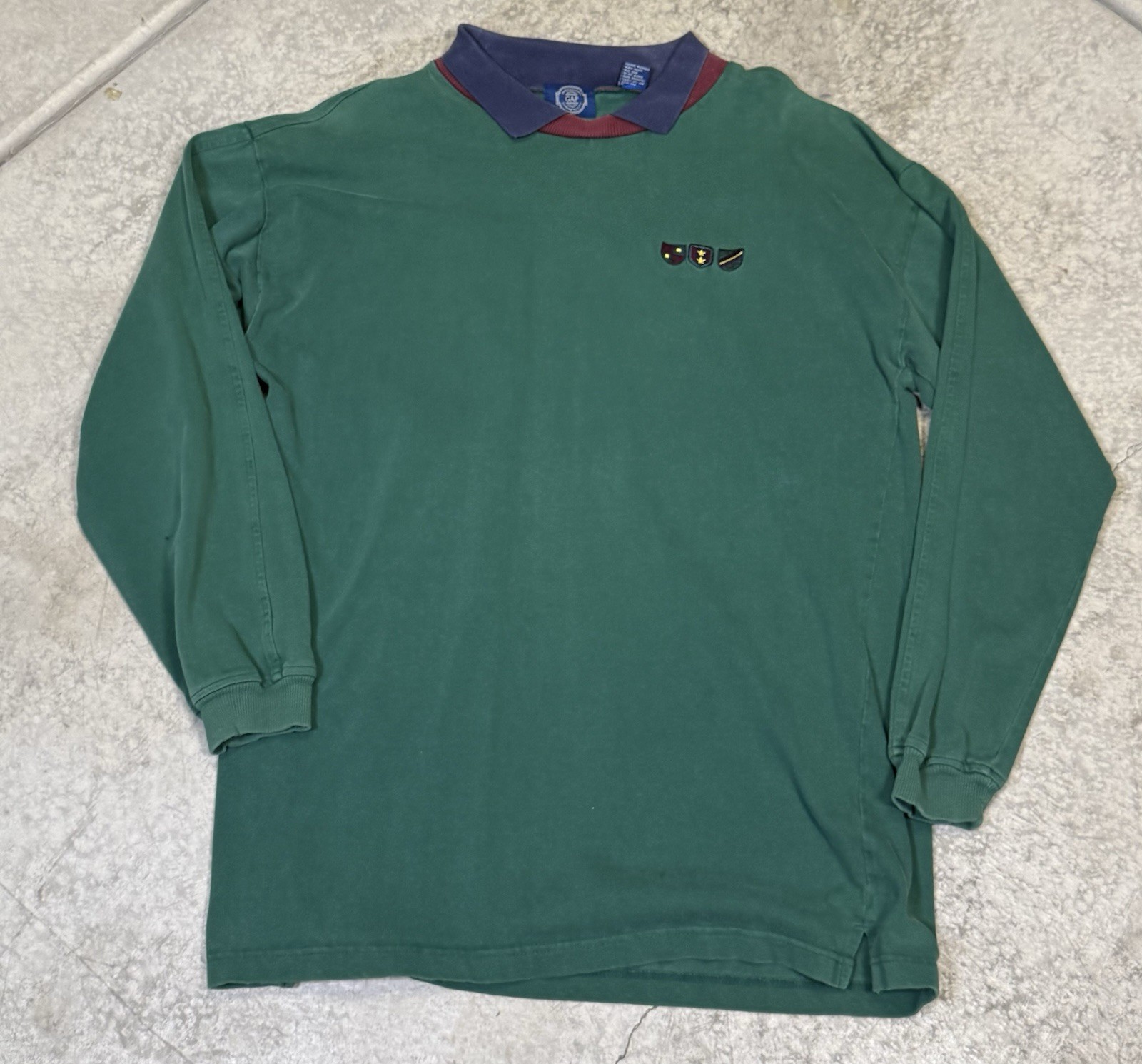 Vintage 90’s Gap Expedition Green Men’s Rugby Longsleeve Polo L Embroidered 