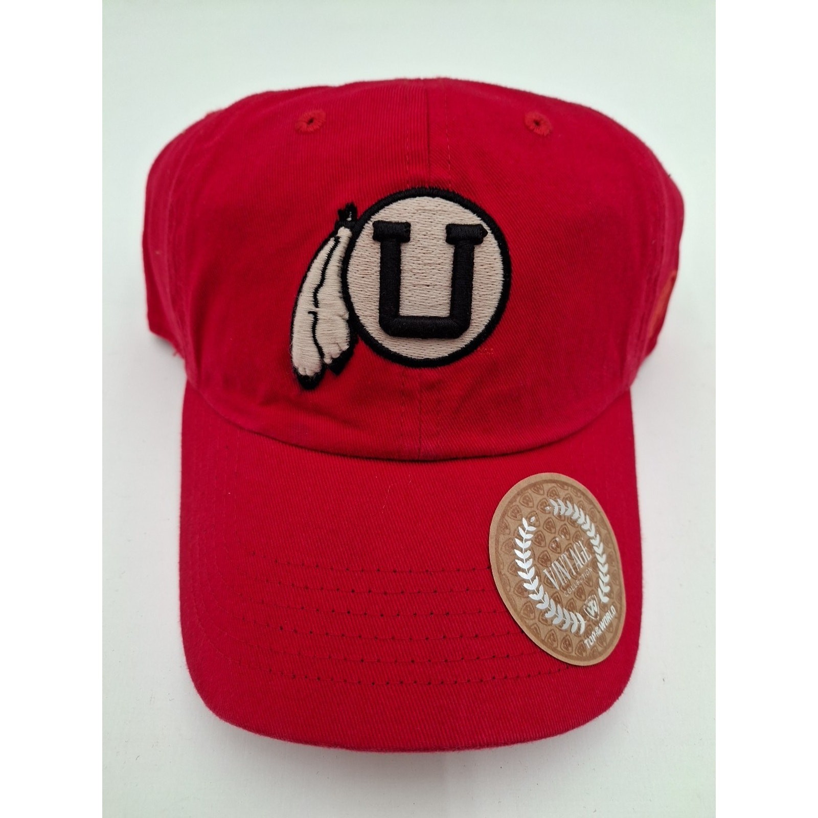 Utah Utes TOW Red Vintage Crew Adjustable Strapback Slouch Hat, New