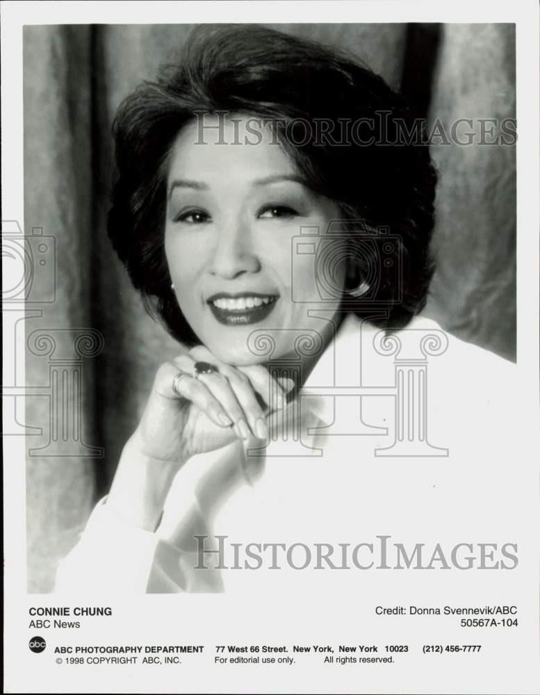 1998 Press Photo Connie Chung, ABC News Anchor - lrp89414