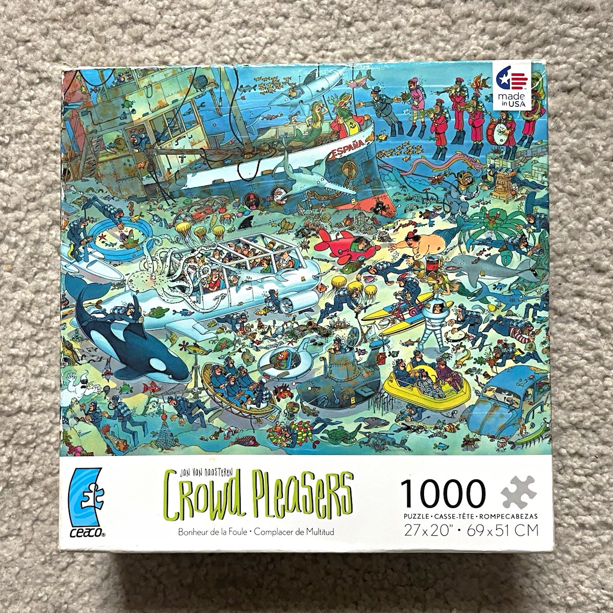 Ceaco Crowd Pleasers Deep Sea Fun 1000pc Puzzle Jan Van Haasteren 27x20in