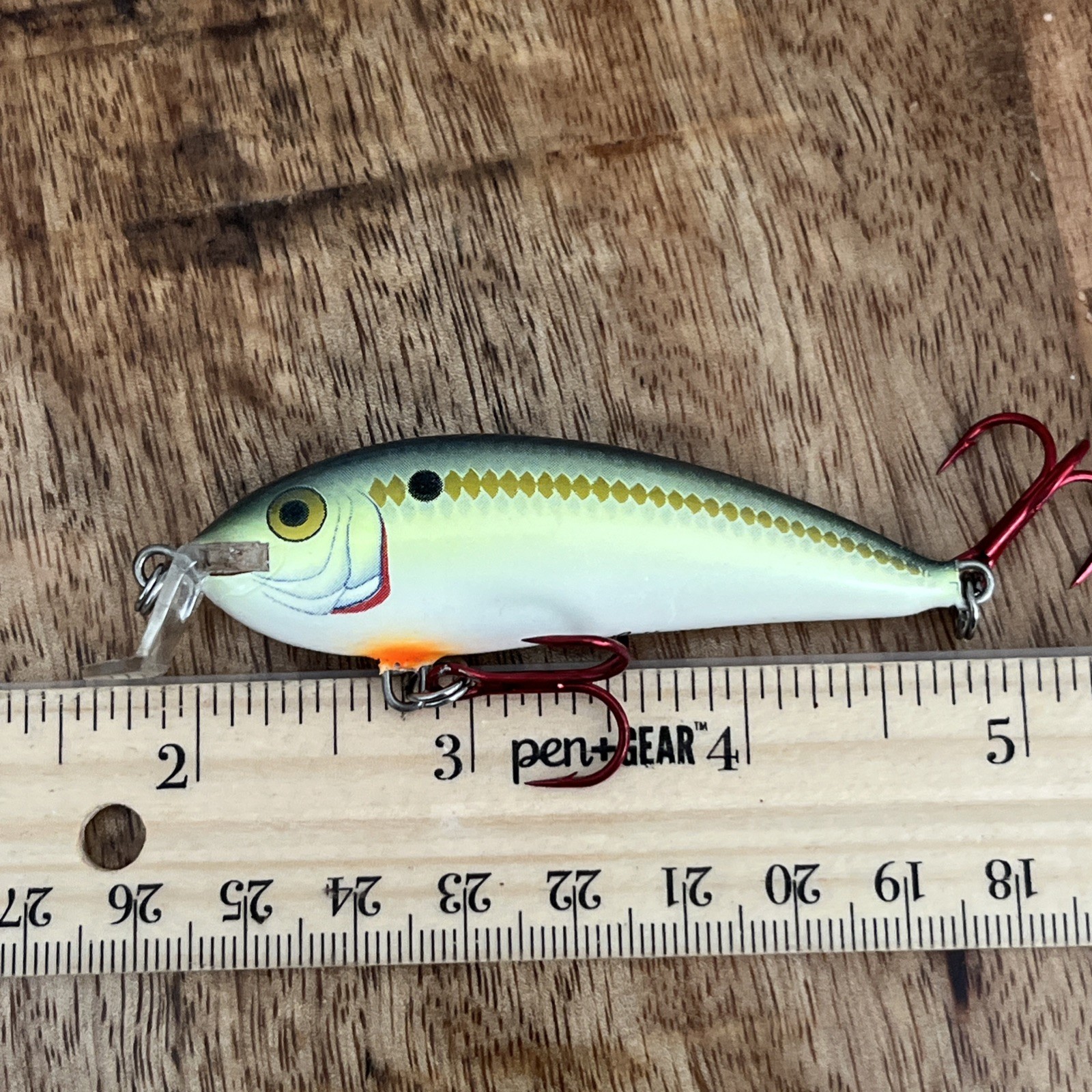 Vintage Bagley Shallow Balsa Crankbait VG COMB SHIP 