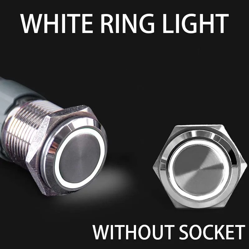 16mm 12V LED ON OFF Waterproof Stainless Steel Latching Push Button Power Switch 16mm 12V LED ON OFF Waterproof Stainless Steel Latching Push Button Power Switch
