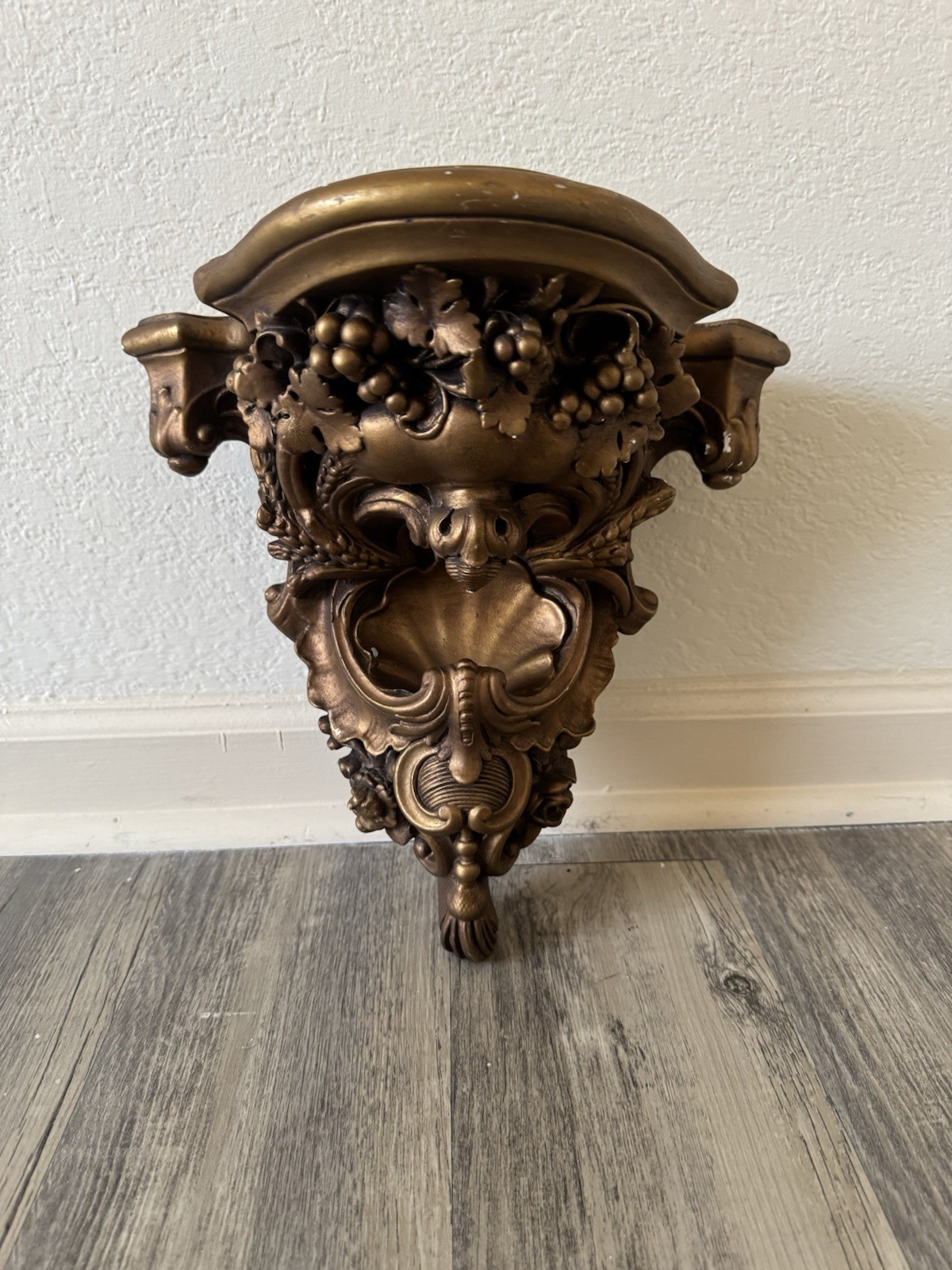 Vintage MCM Grape Clusters Eucharist Wall Floating Shelf | Marwal Industries