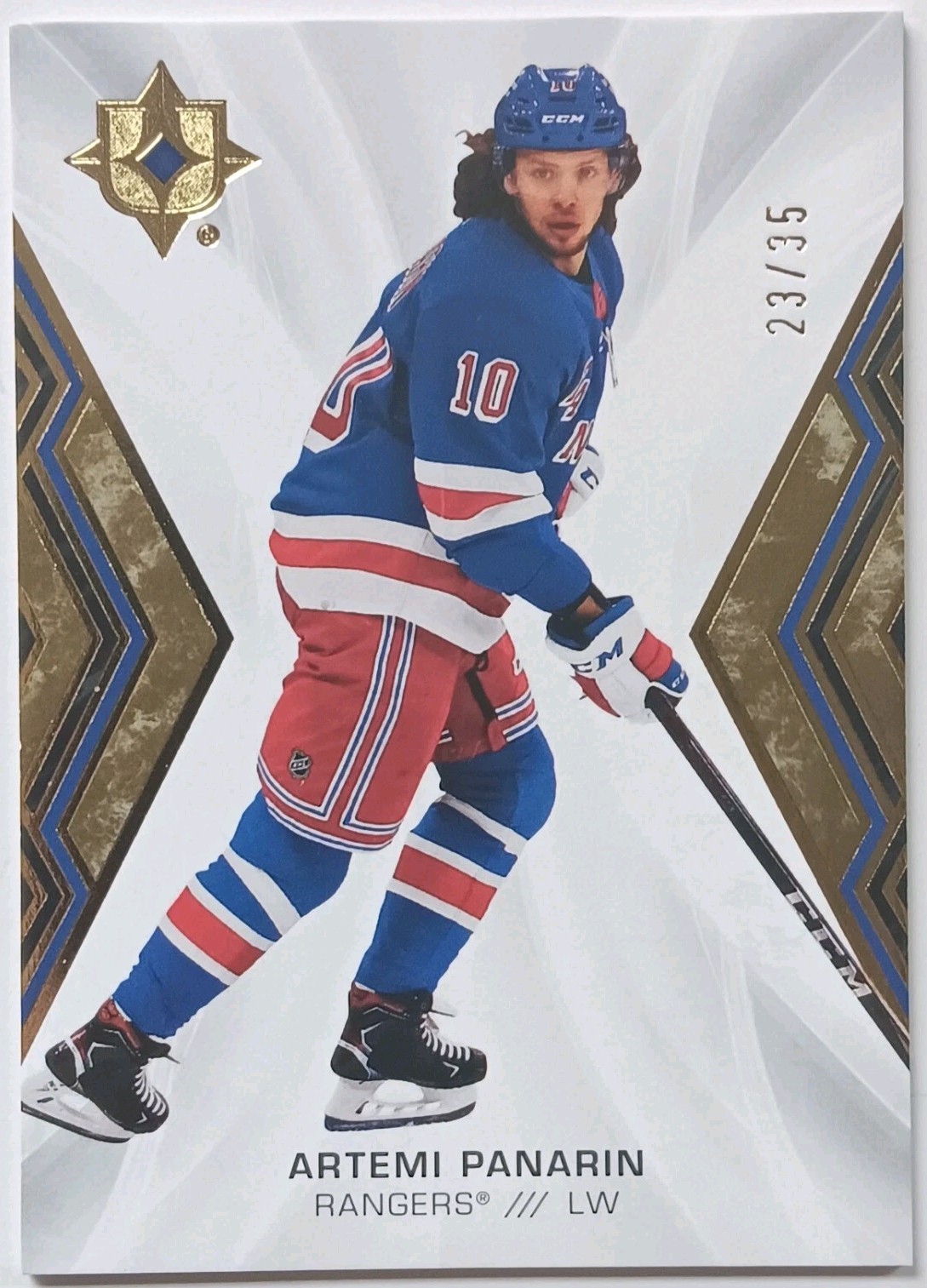 2021-22 UD Ultimate Gold Artemi Panarin /35 Rangers Kings