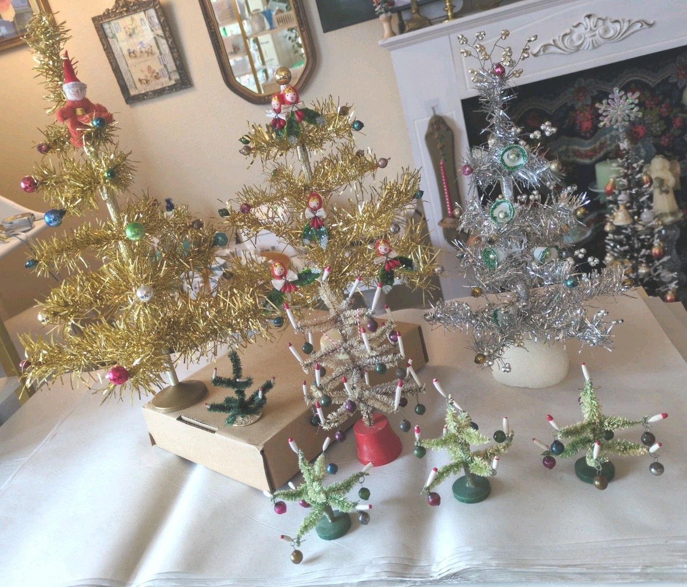 Vintage Lot Christmas Trees Japan MCM RARE Great condition 