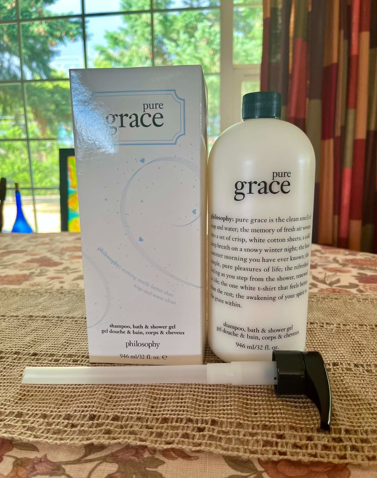Philosophy Pure Grace Shampoo Bath & Shower Gel 32 fl Oz w Pump Orig. Box