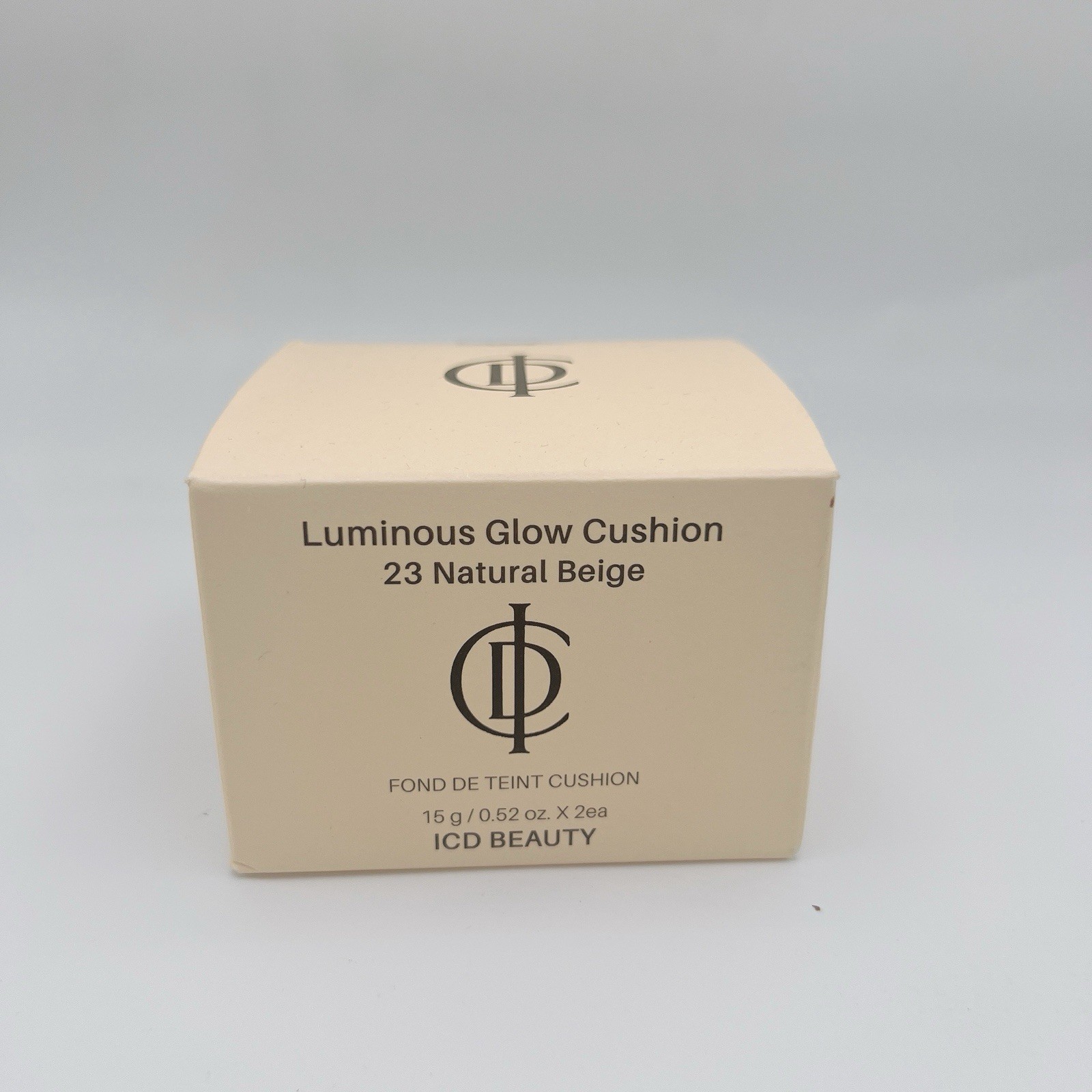 Incellderm Luminous Glow Cushion 23 Natural Beige 15g/0.52oz x2 ea