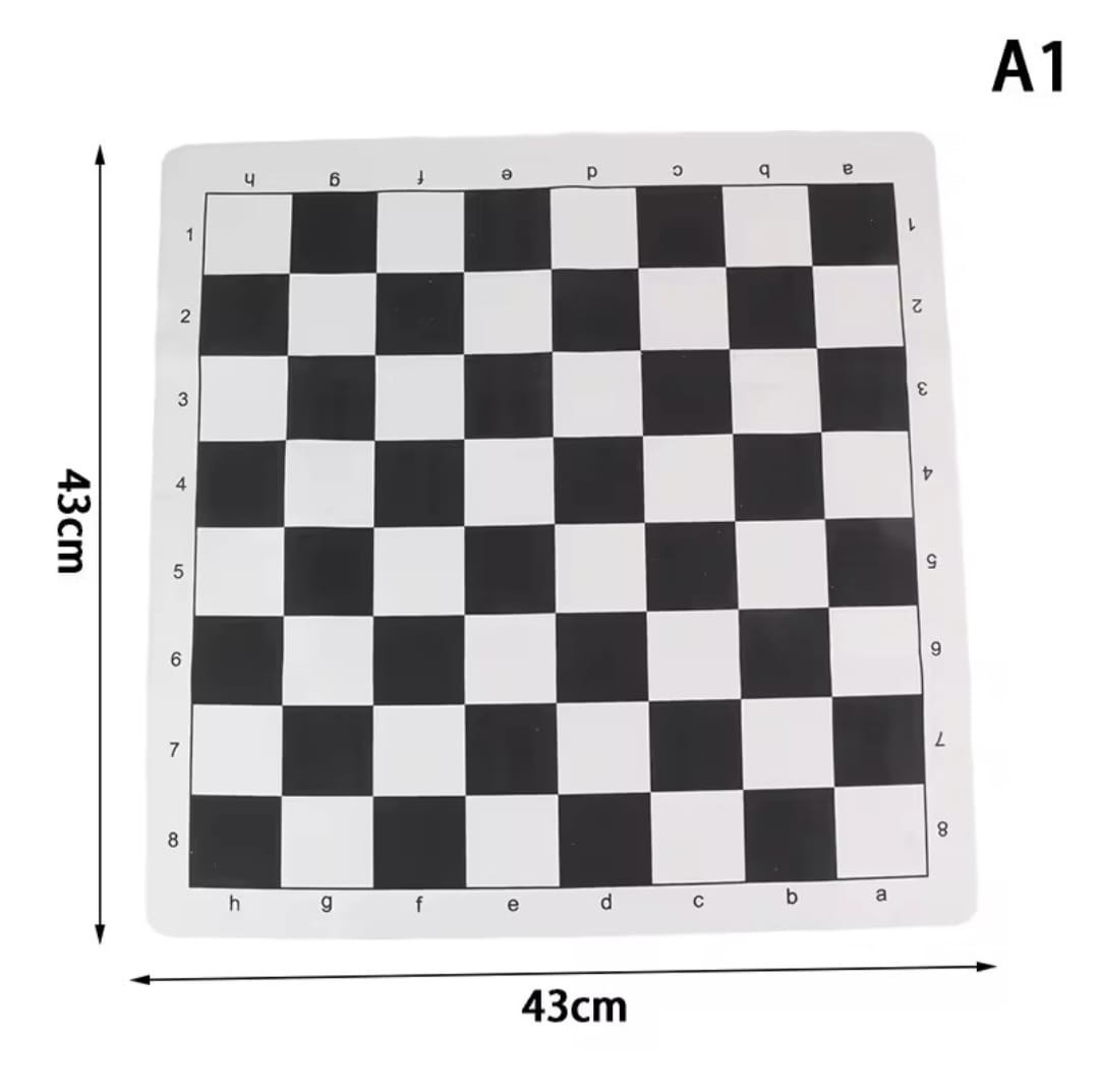 43cm/16.93inch International Chess Board Foldable Leather Fleece Material Gifts