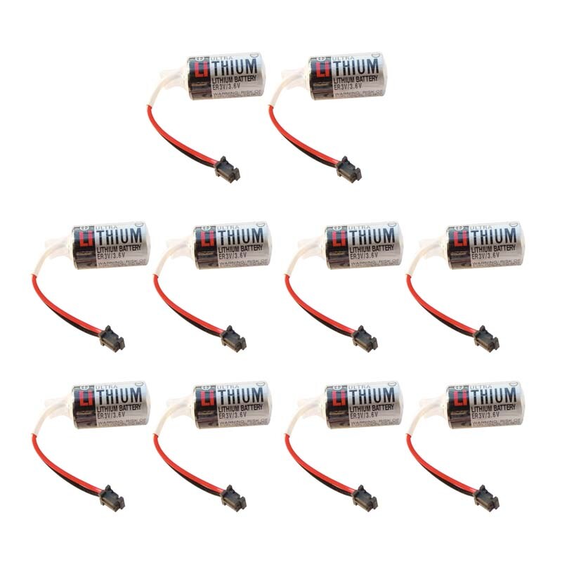 10 pcs Toshiba JZSP-BA01 ER3V 3.6V LI-SOL2 PLC Battery 1000mAh