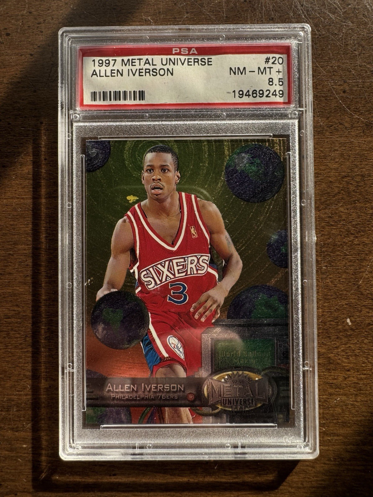 1997-98 Metal Universe - Allen Iverson #20 Reebok Bronze PSA 8.5 1997-98 Metal Universe - Allen Iverson #20 Reebok Bronze PSA 8.5
