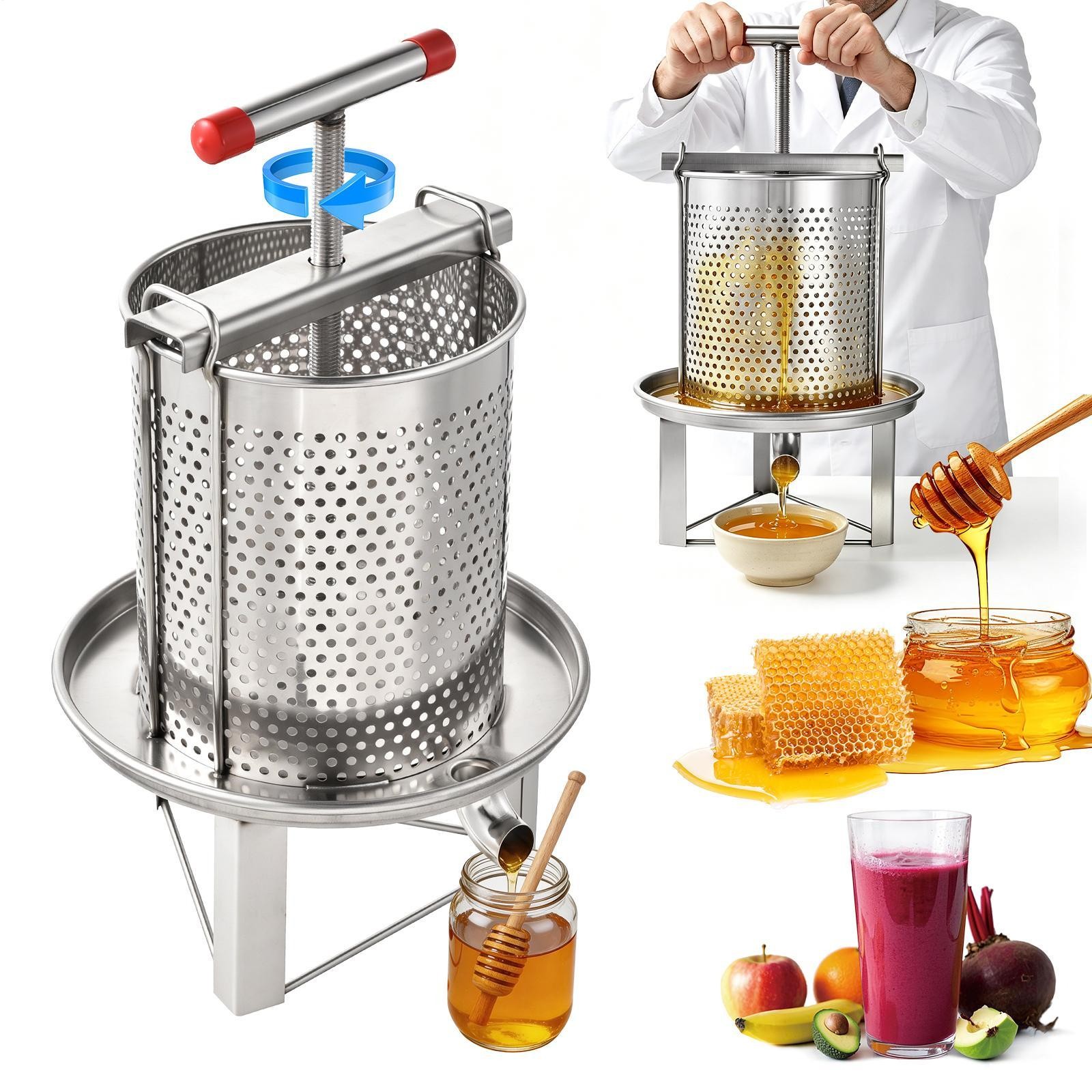 Manual Honey Extractor Beekeeping Equipment 201 Stainless Steel