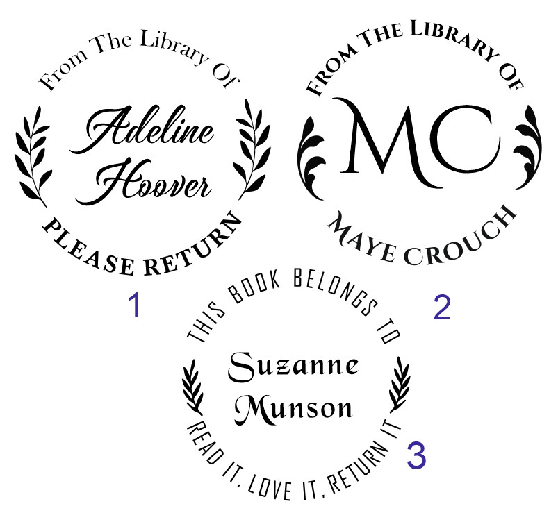 Custom Hand Held Monogram Embosser-From The Library of - Custom Gift Embosser