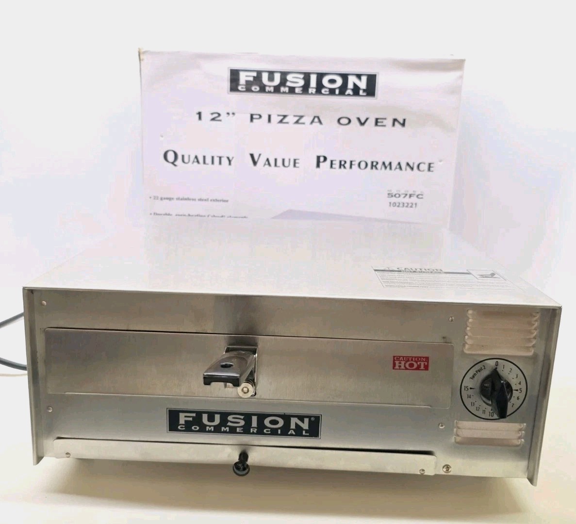 Fusion Commercial Countertop 12” Pizza Oven Stainless Steel Electric 507FC Fusion Commercial Countertop 12” Pizza Oven Stainless Steel Electric 507FC
