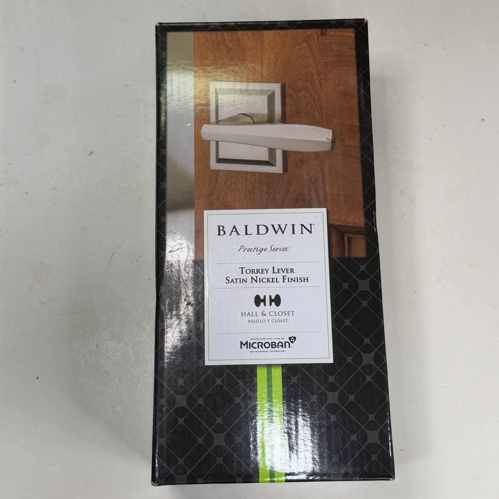 Baldwin Prestige Torrey Passage Lever Spyglass Deadbolt Satin Nickel Set