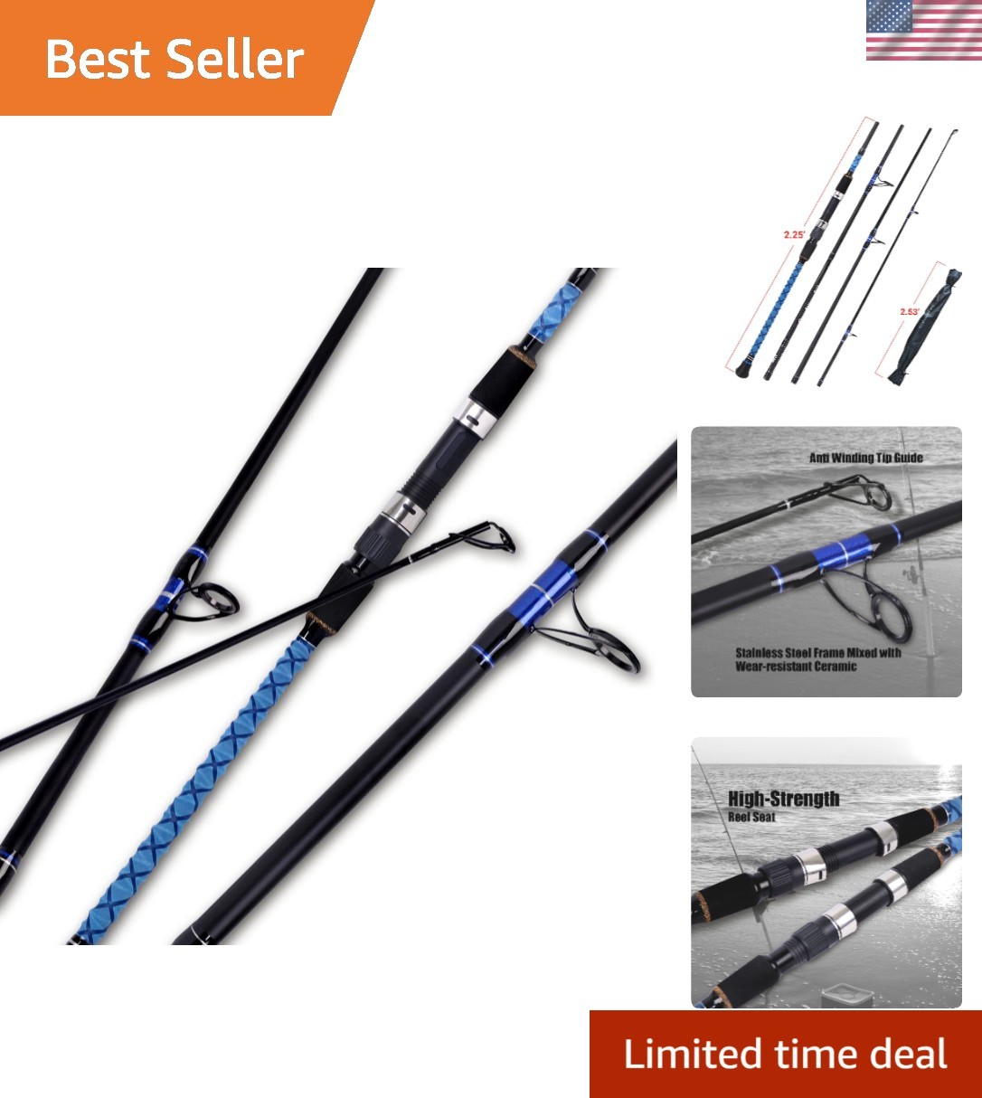 High-Performance Travel Fishing Rod 9\'/15\' - Sensitivity & Strength in Action