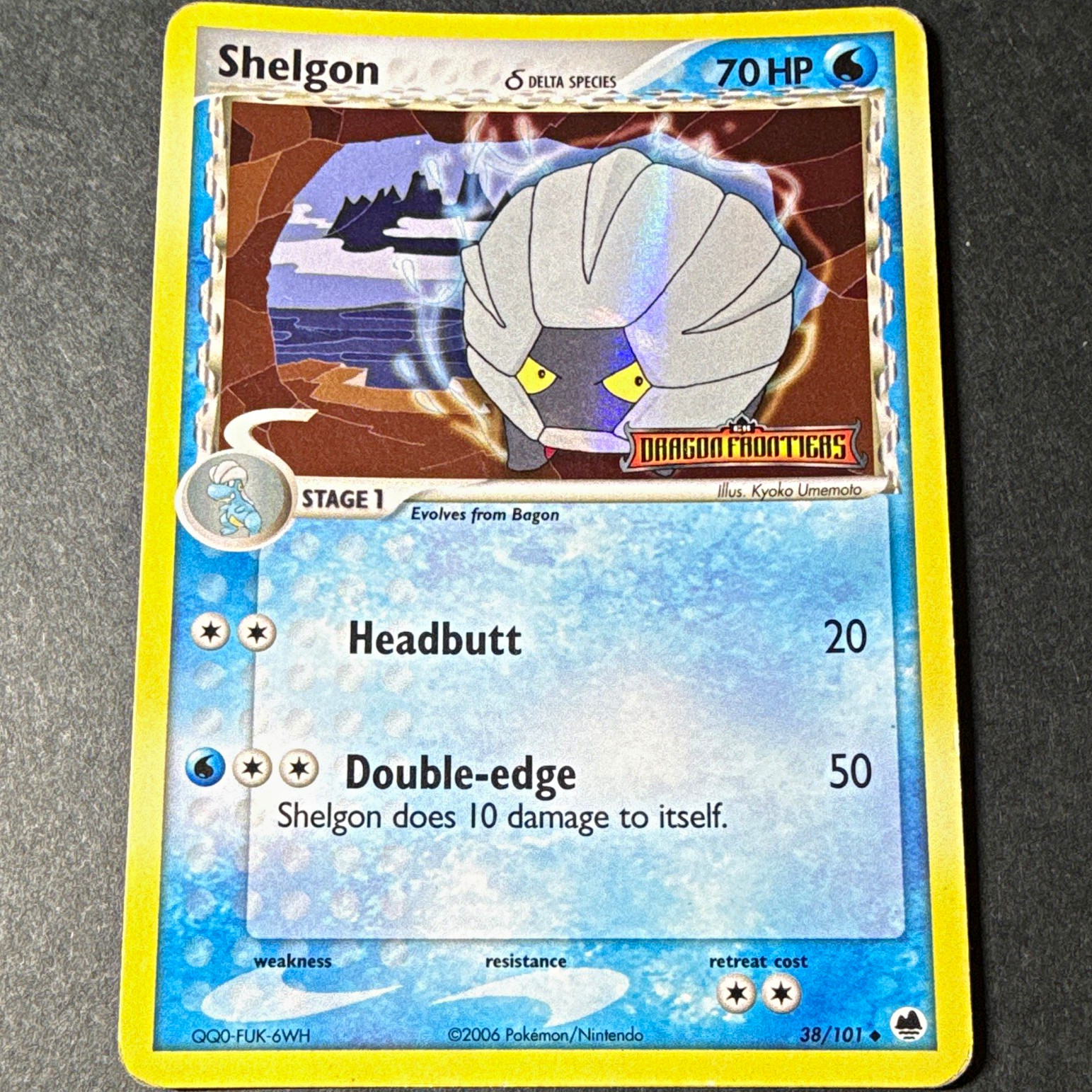 Pokemon TCG Shelgon EX Dragon Frontiers Delta Species Reverse Holo Stamped Pokemon TCG Shelgon EX Dragon Frontiers Delta Species Reverse Holo Stamped