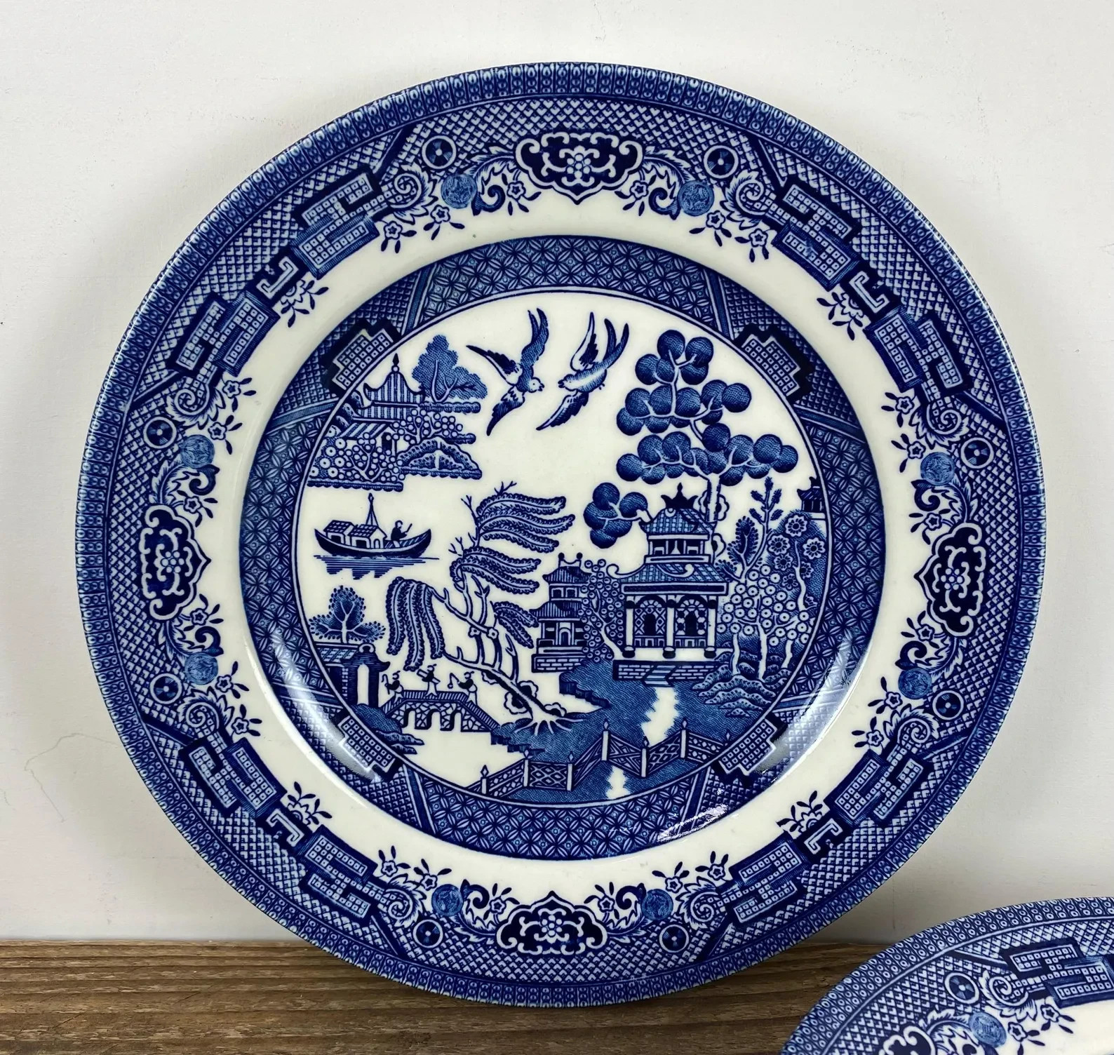 Churchill Blue Willow Salad Plates Set of 4 8\