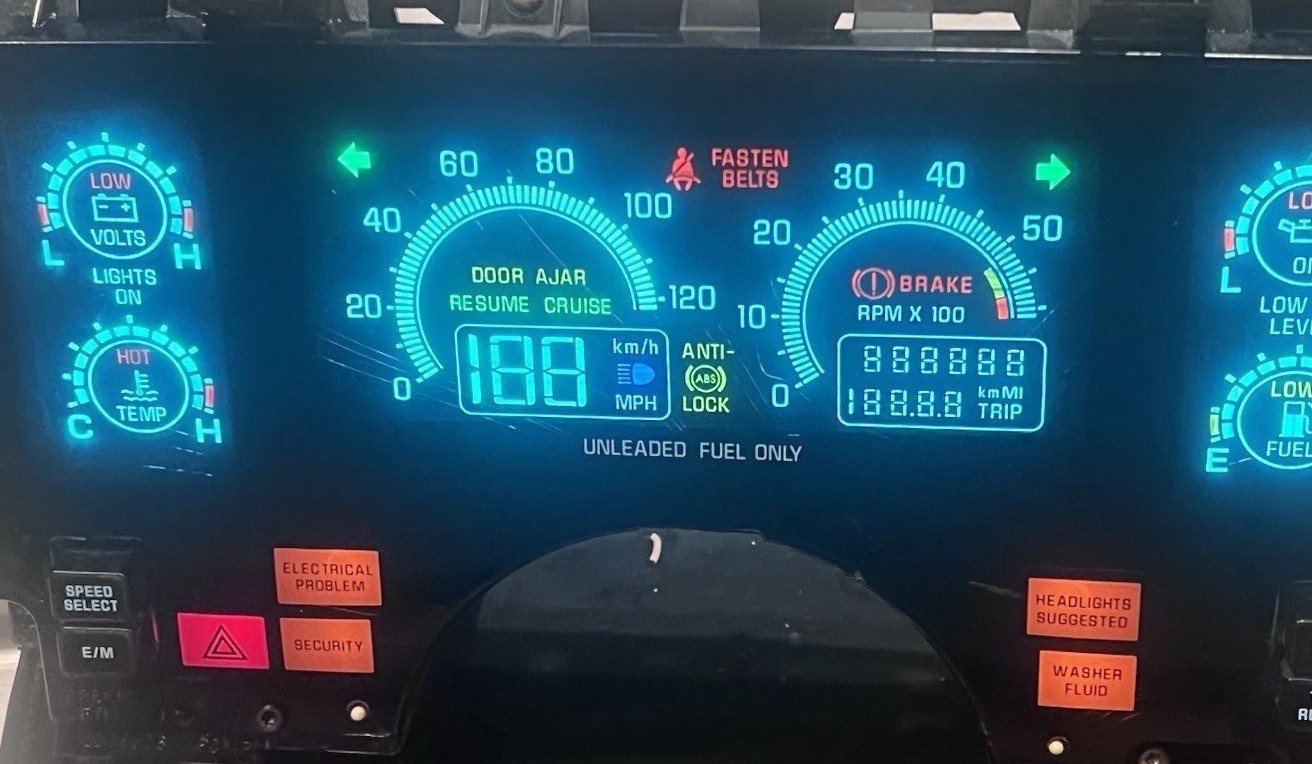 1990-1993 Buick Riviera Reatta Digital Instrument Gauge Cluster Speedo 16139696