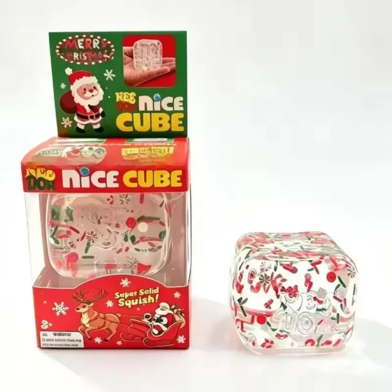 NeeDoh Christmas Nice Cube Squishy Toy Stress Relief Sensory Toy Kids Adults