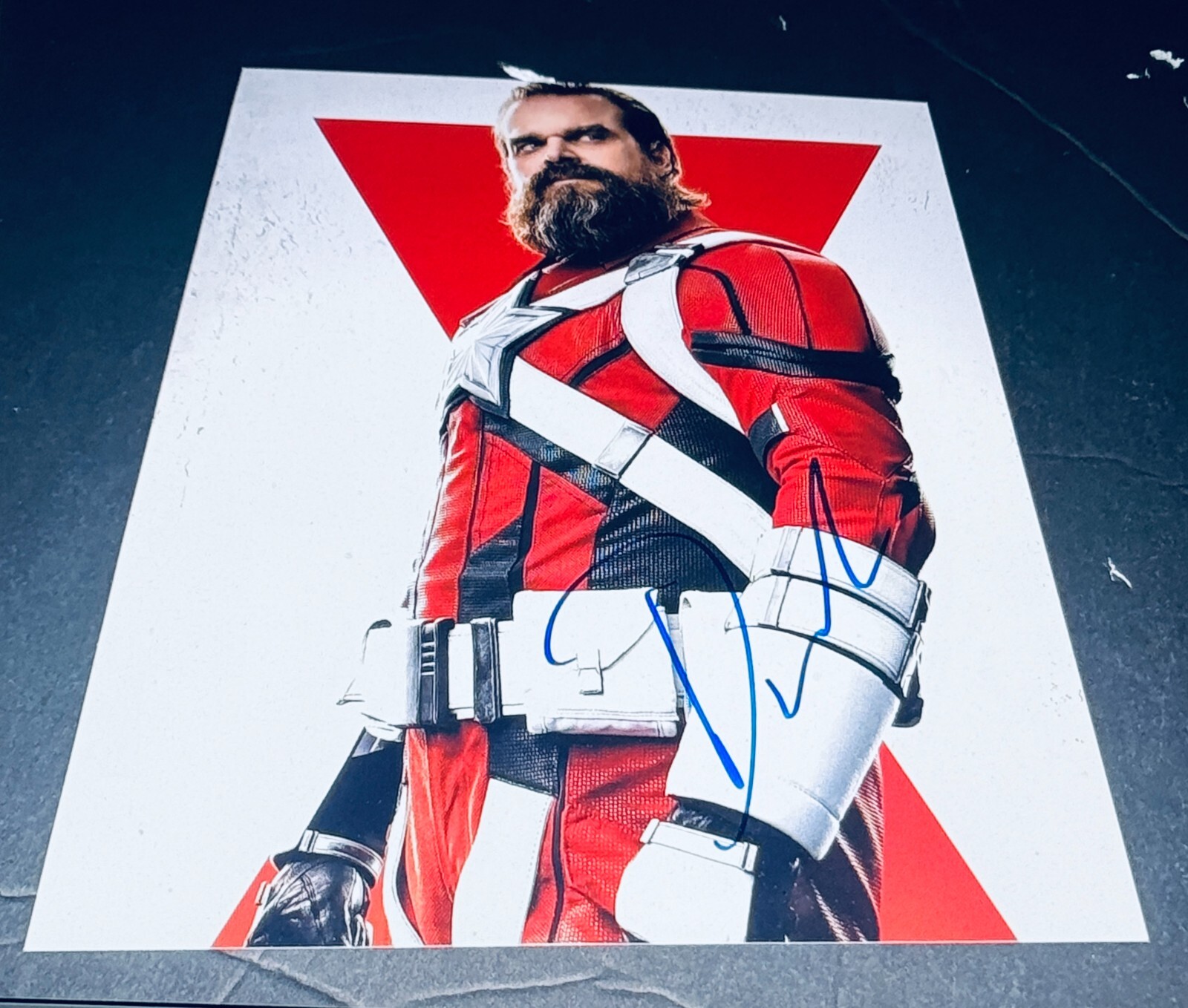 David Harbour Signed 8x10  *BLACK WIDOW*• Marvel RED GUARDIAN w/COA