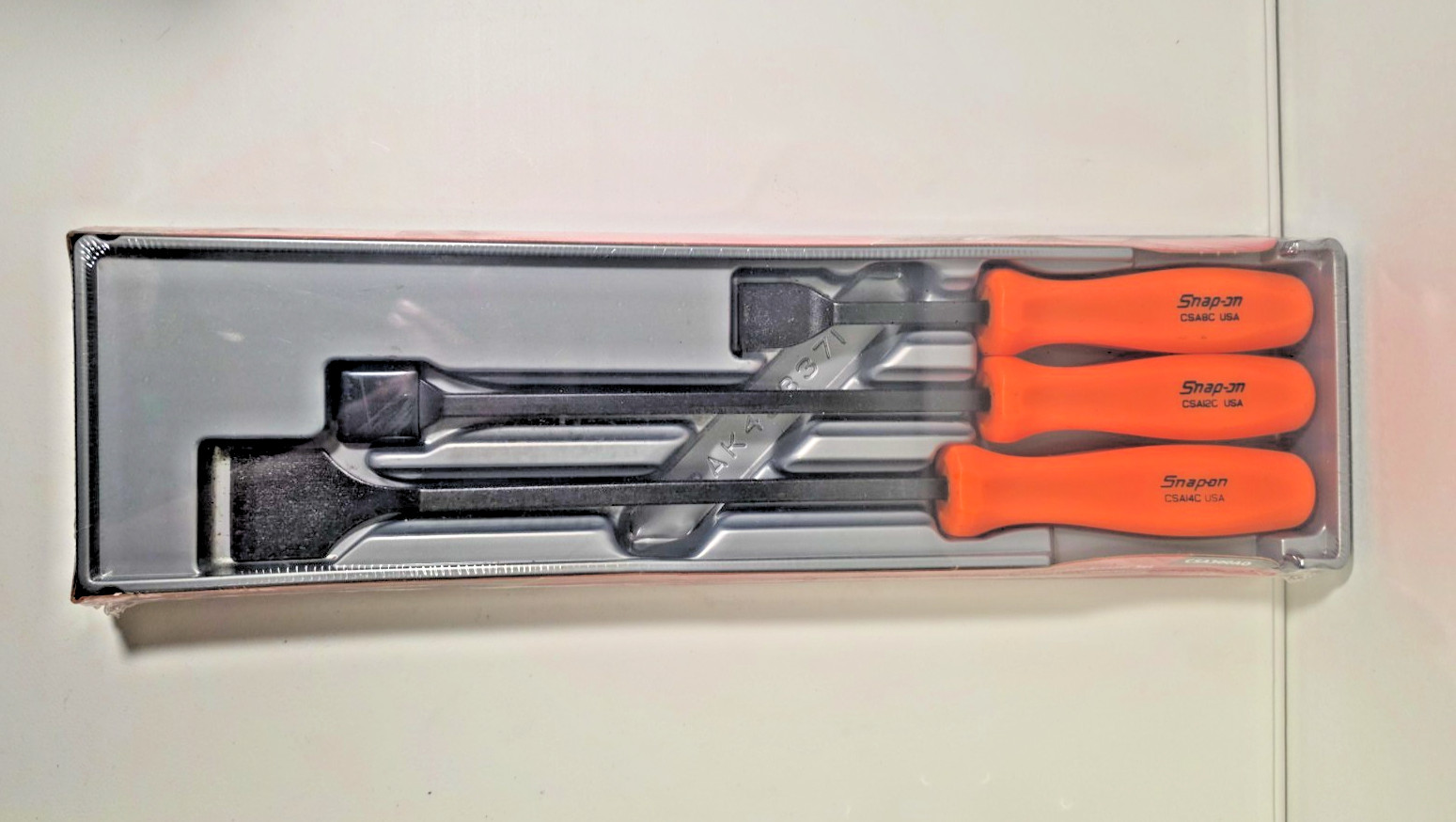 *NEW* Snap-On CSA300AO 3 pc. Rigid Carbon Scraper Set Orange FAST 
