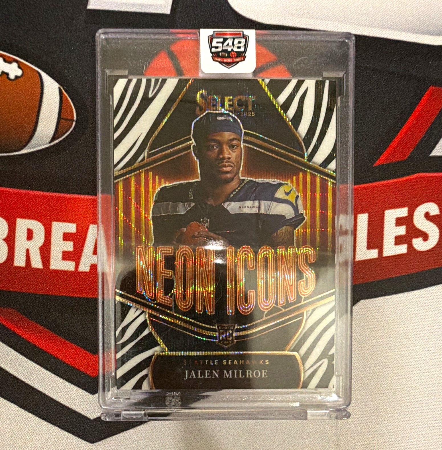 2025 Panini Select Football Neon Icons NI-6 Jalen Milroe Zebra Case Hit 2025 Panini Select Football Neon Icons NI-6 Jalen Milroe Zebra Case Hit