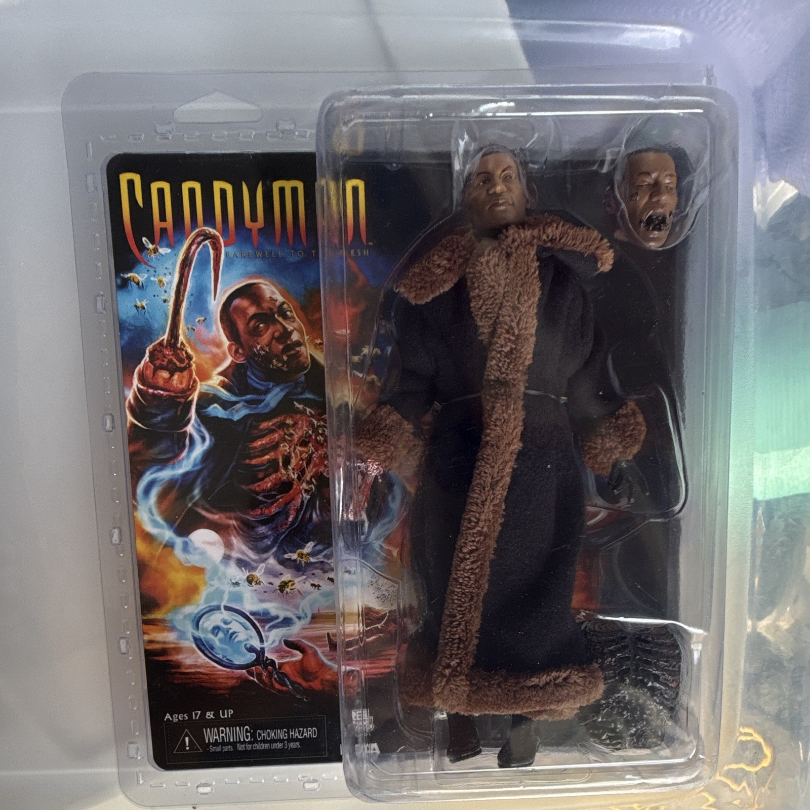 NECA Candyman Action Figure Clothed, Interchangeable Heads, Tony Todd Horror