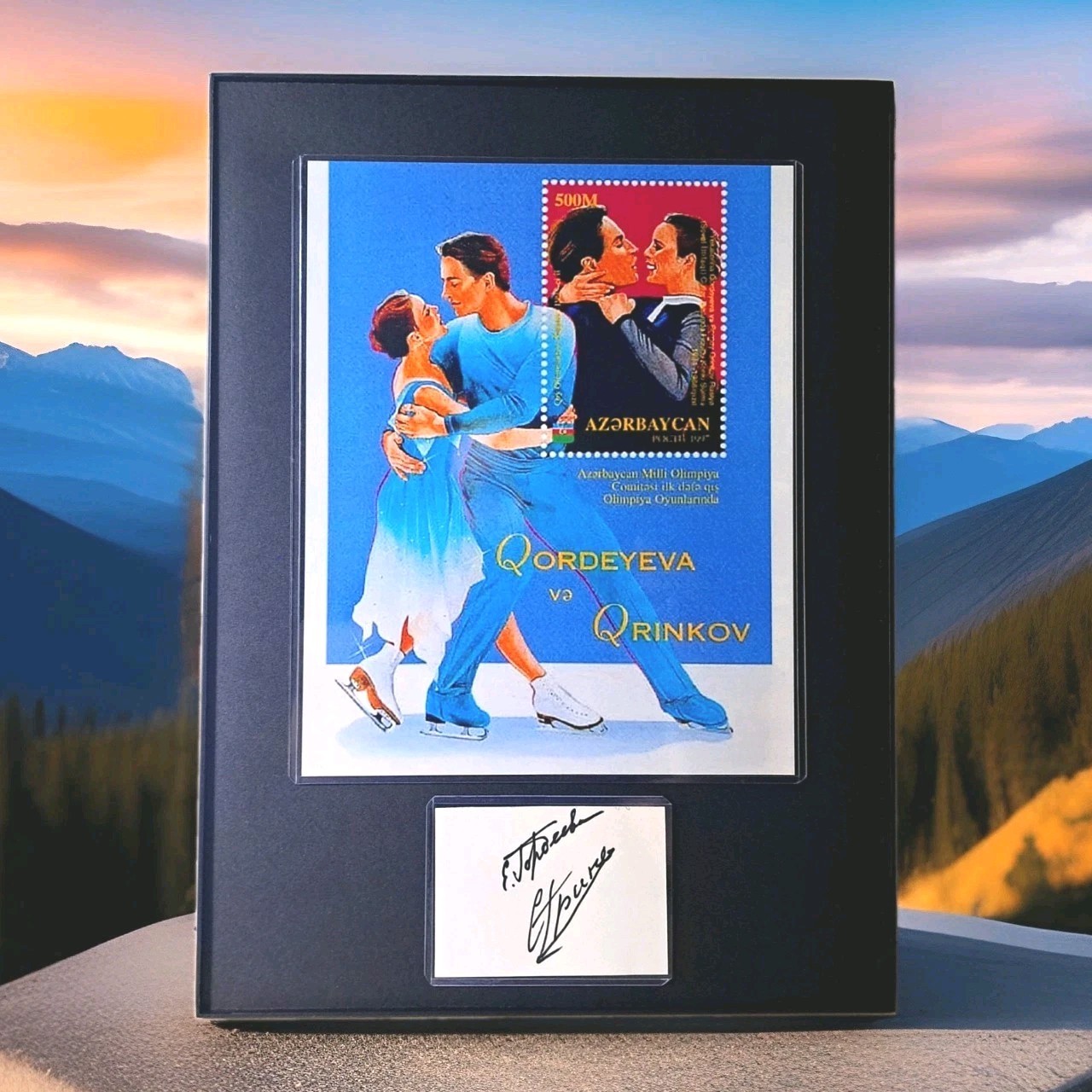 Sergei Grinkov Ekaterina Gordeeva Dual Signed Olympic Figure Skating Gold RARE