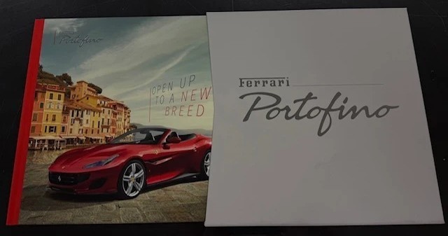 Ferrari Portofino Hard Cover Brochure, with Case , new, Rare Item, Ferrari Portofino Hard Cover Brochure, with Case , new, Rare Item,