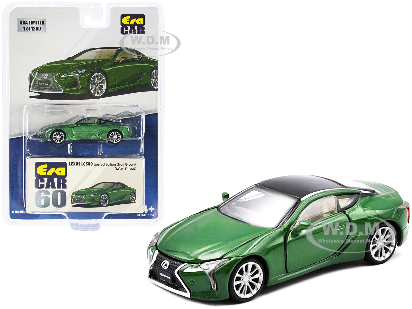 LEXUS LC500 NORI GREEN MET. LTD ED 1/64 DIECAST MODEL BY ERA CAR LS21LCRN60 LEXUS LC500 NORI GREEN MET. LTD ED 1/64 DIECAST MODEL BY ERA CAR LS21LCRN60