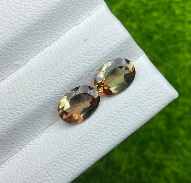 2.36cts 100% natural top quality brazil colorplay andalusite pair loose gemstone